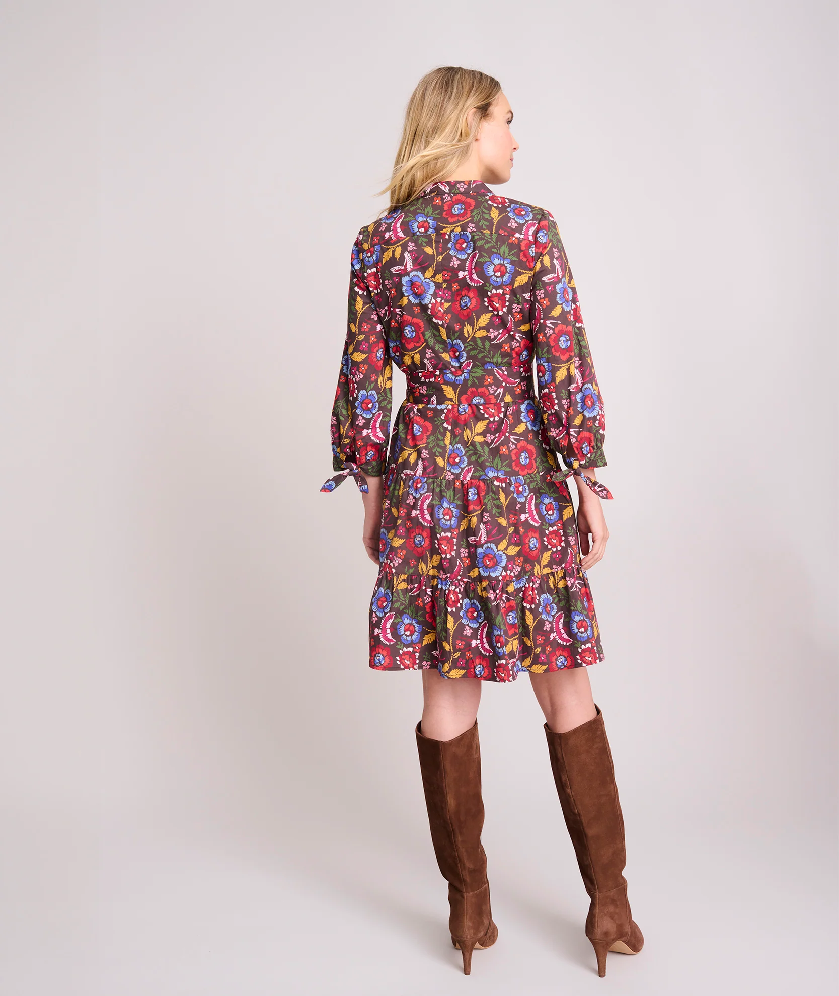 Stretch Cotton Tapestry Print Alana Dress - Image 5