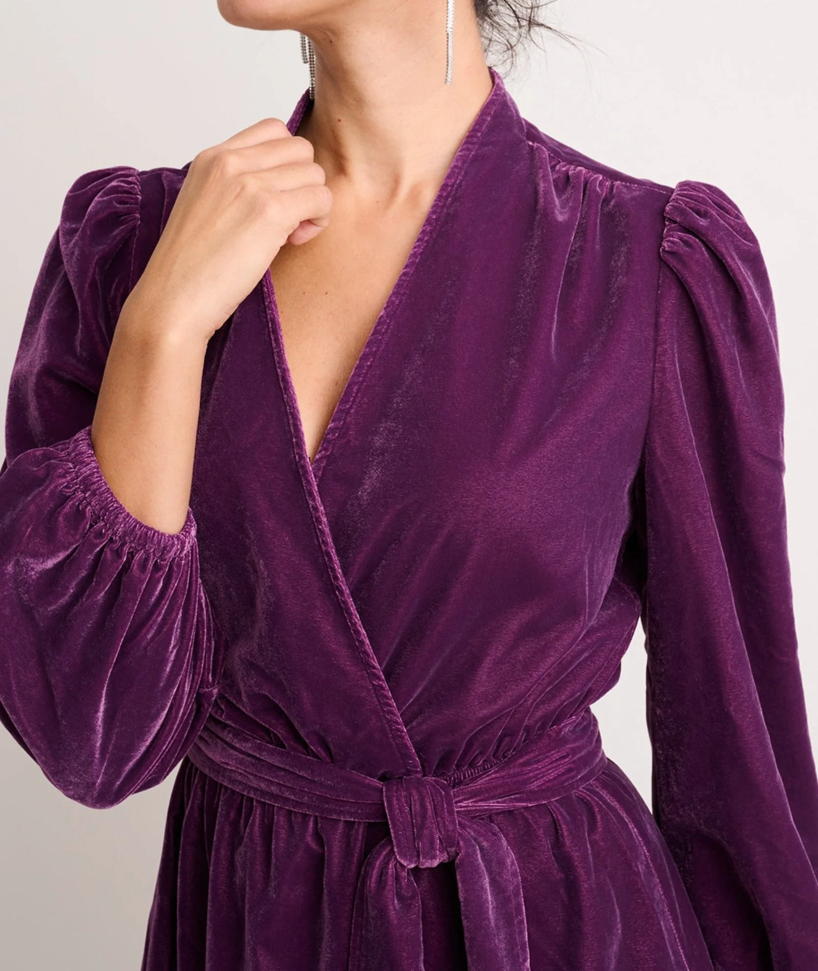 Velvet Flounce Hem Amy Dress - Image 3
