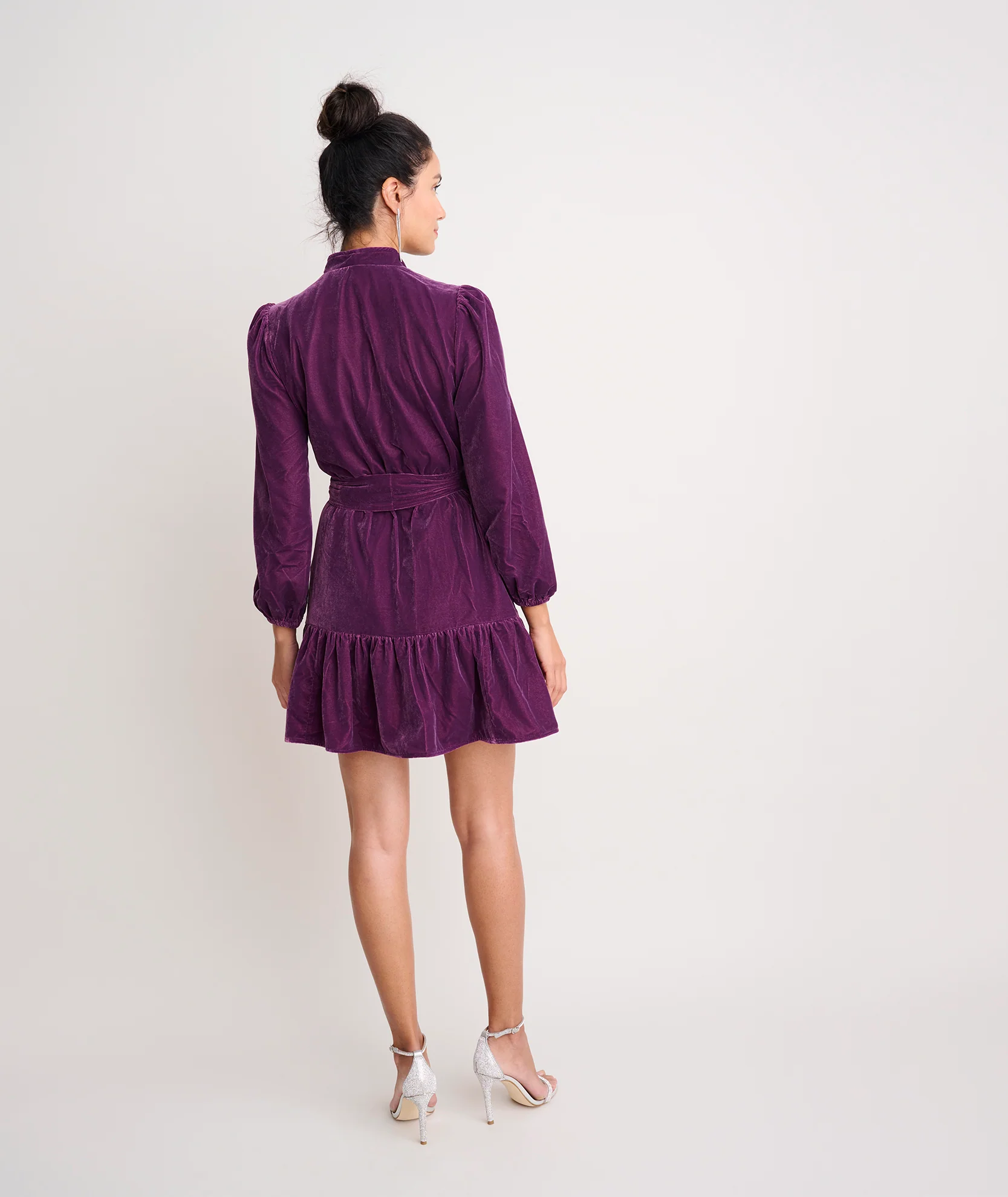 Velvet Flounce Hem Amy Dress - Image 6