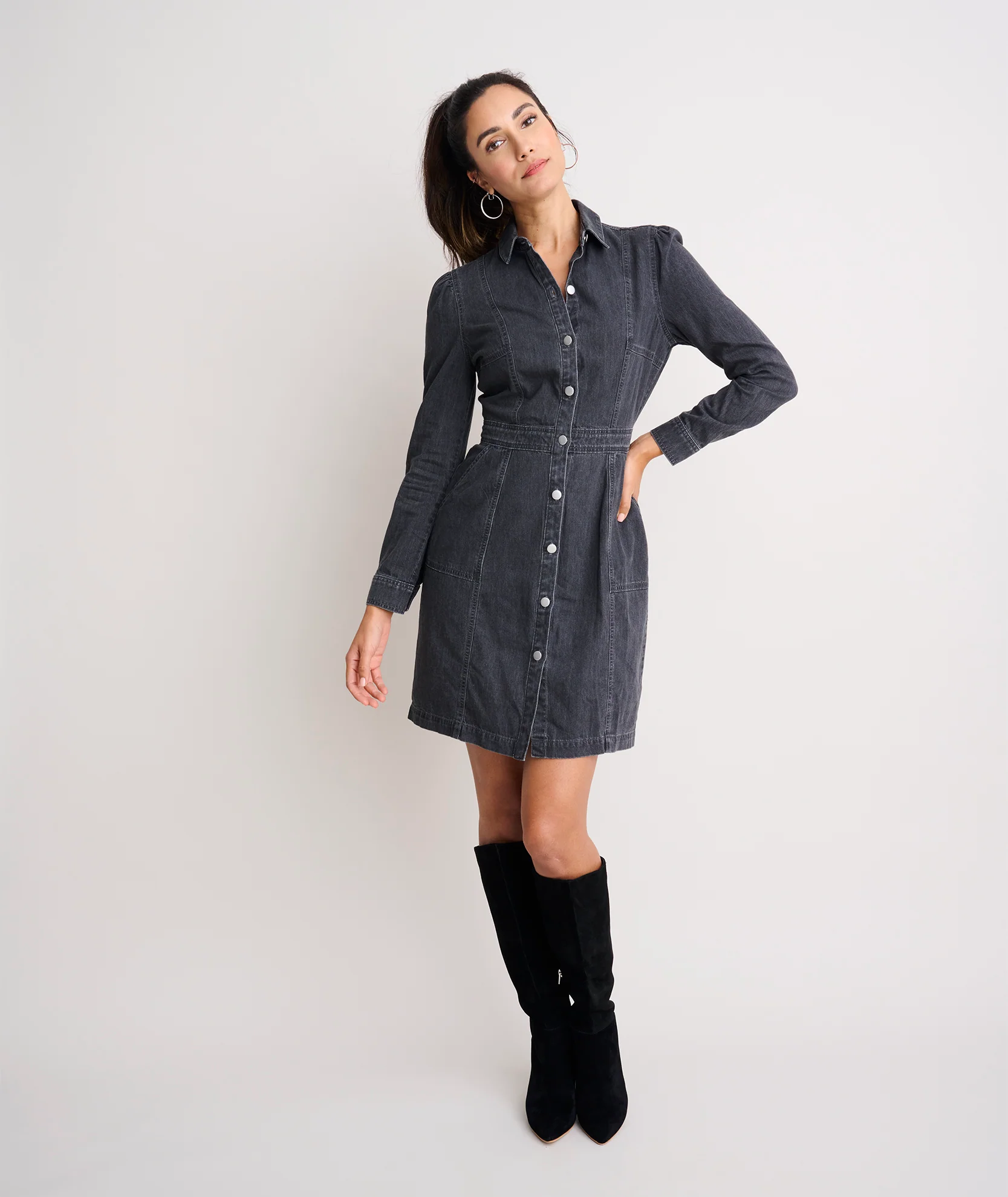 Denim Annie Shirt Dress - Image 5