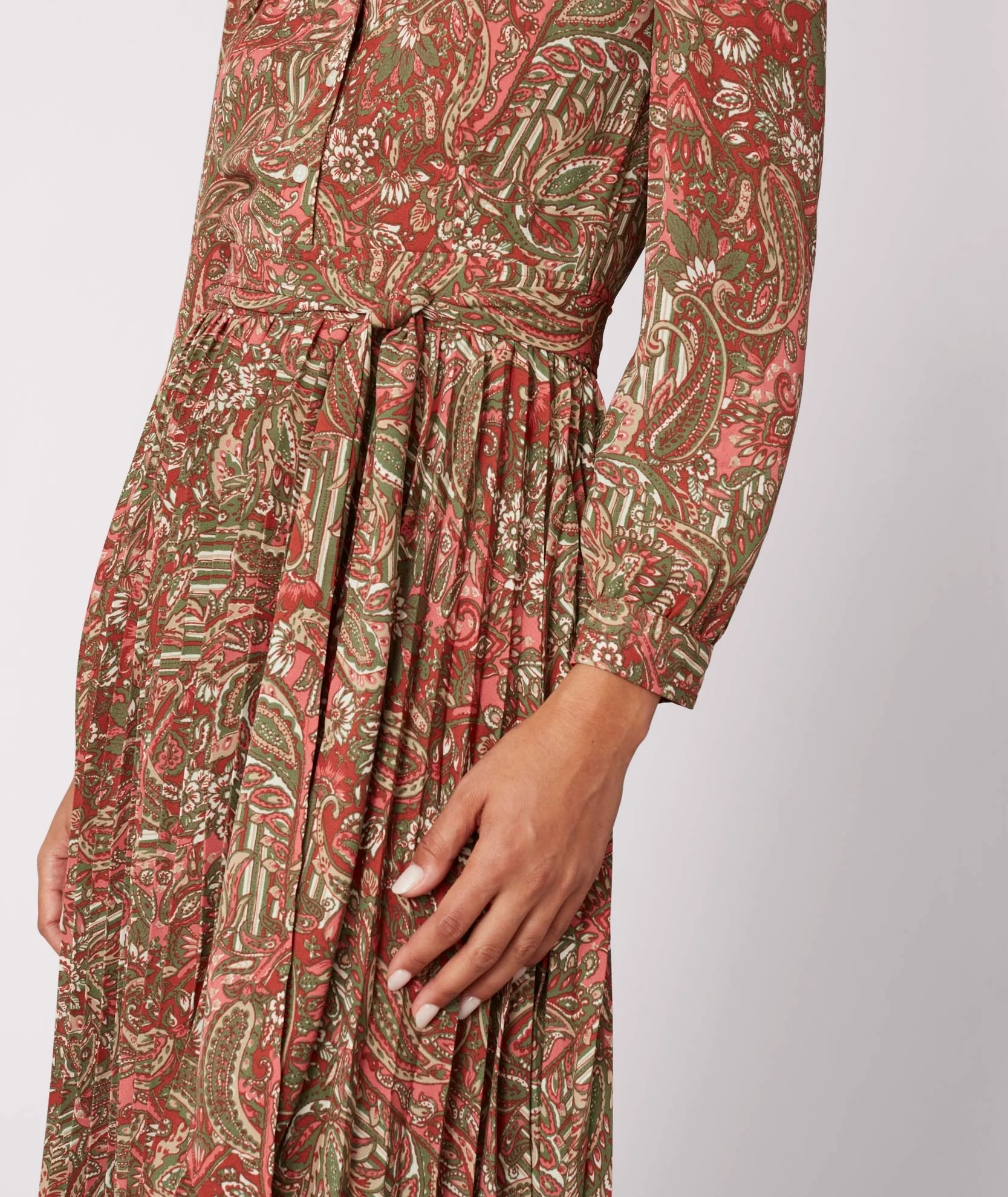 Pleated Midi Arabella Dress - Image 2