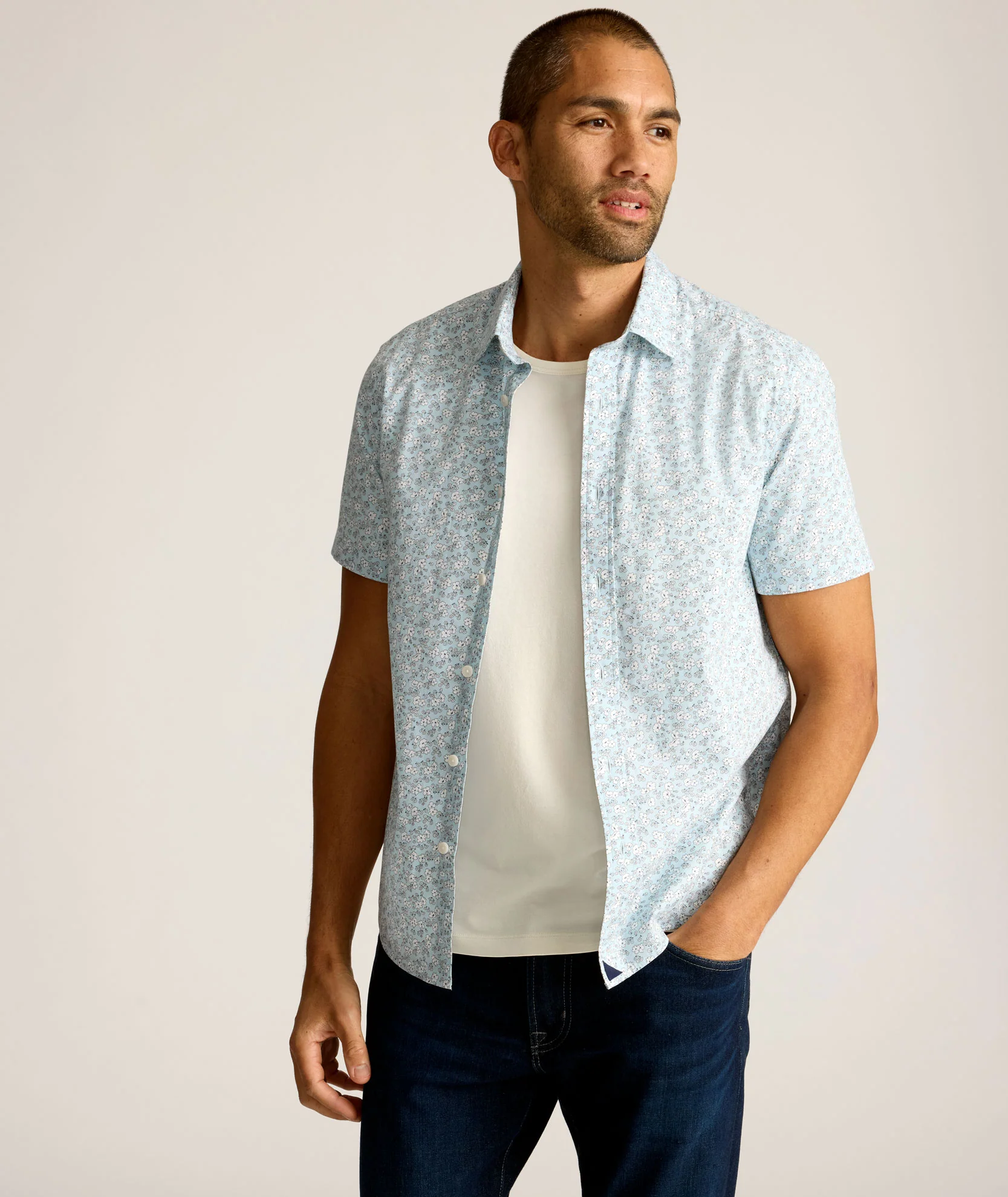Stretch Cotton Short-Sleeve Ashford Shirt - Image 5