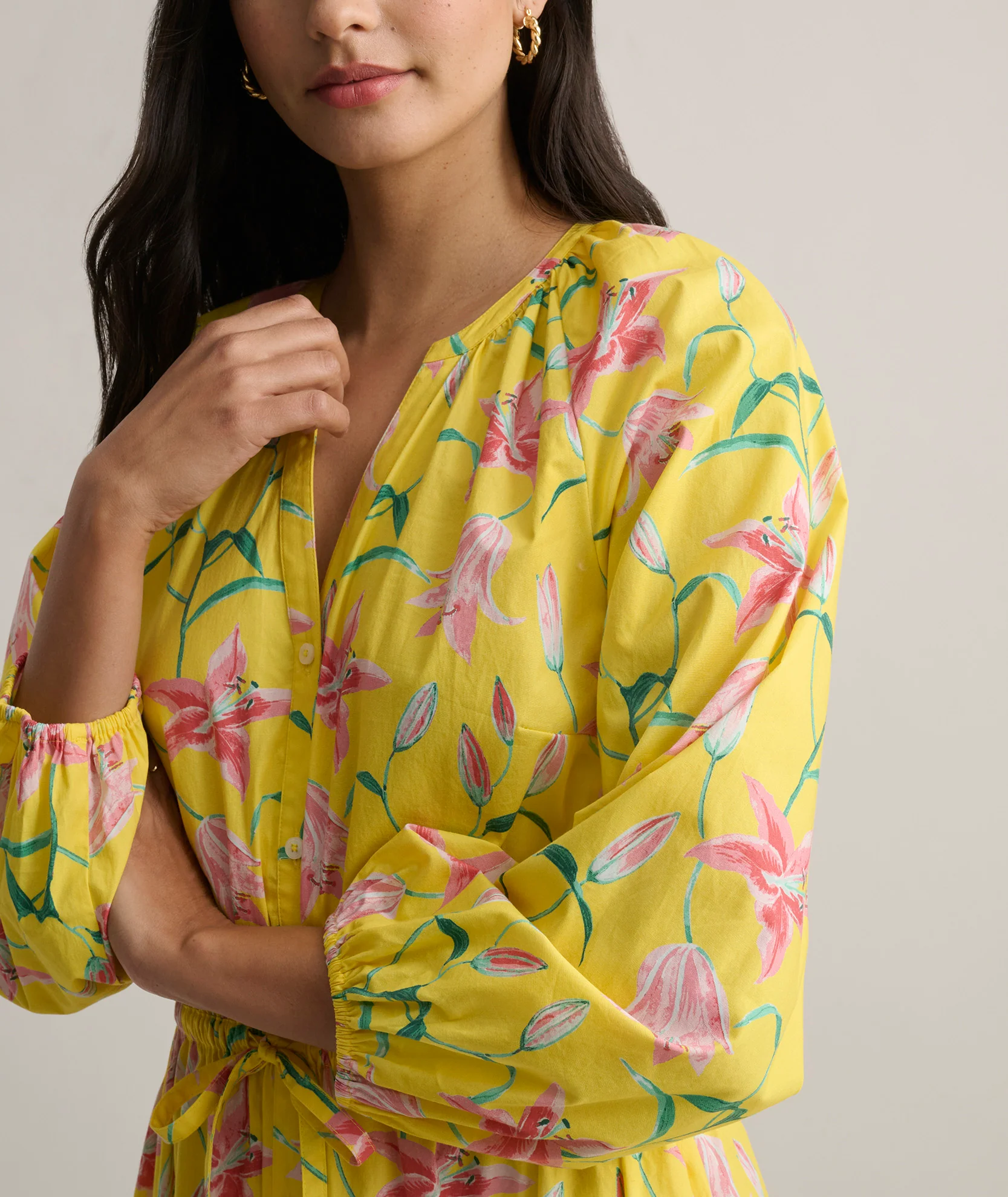 Stretch Cotton Floral Aurelia Dress - Image 2
