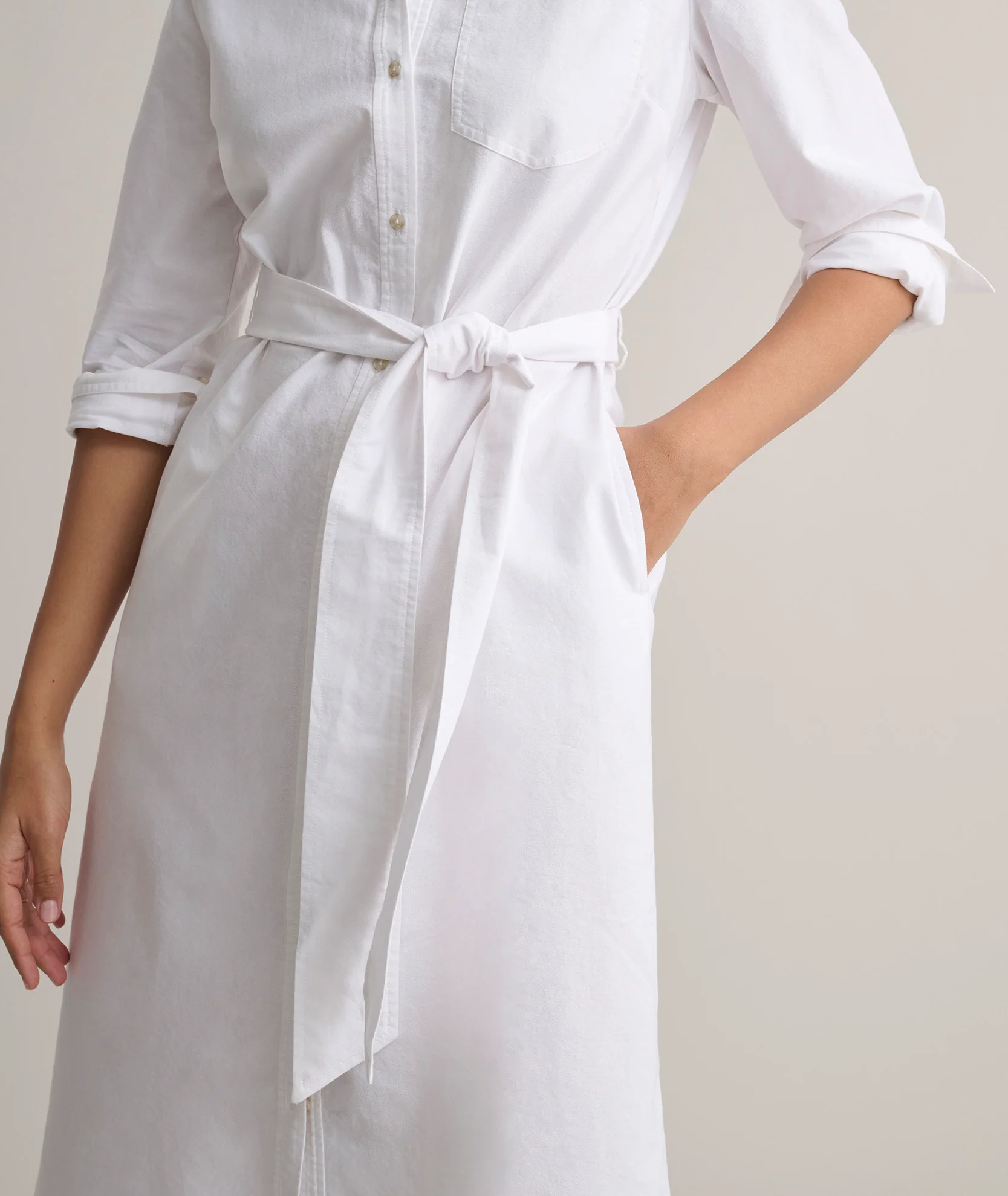 Cotton Oxford Relaxed Bailey Shirt Dress - Image 5