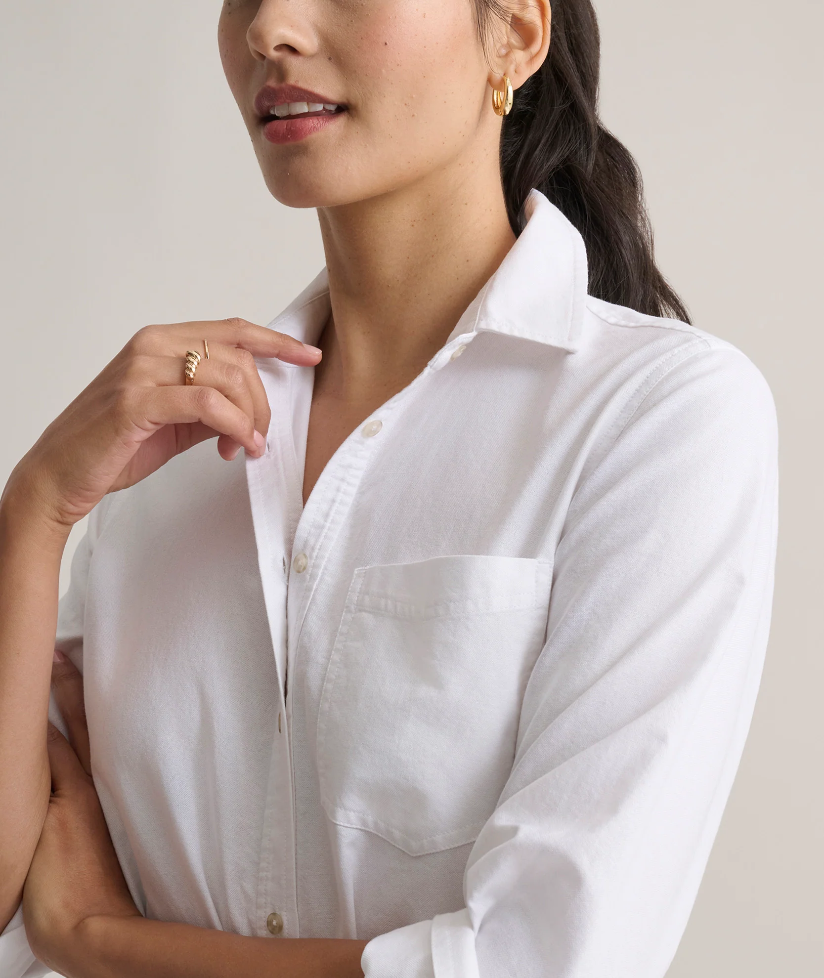 Cotton Oxford Relaxed Bailey Shirt Dress - Image 6