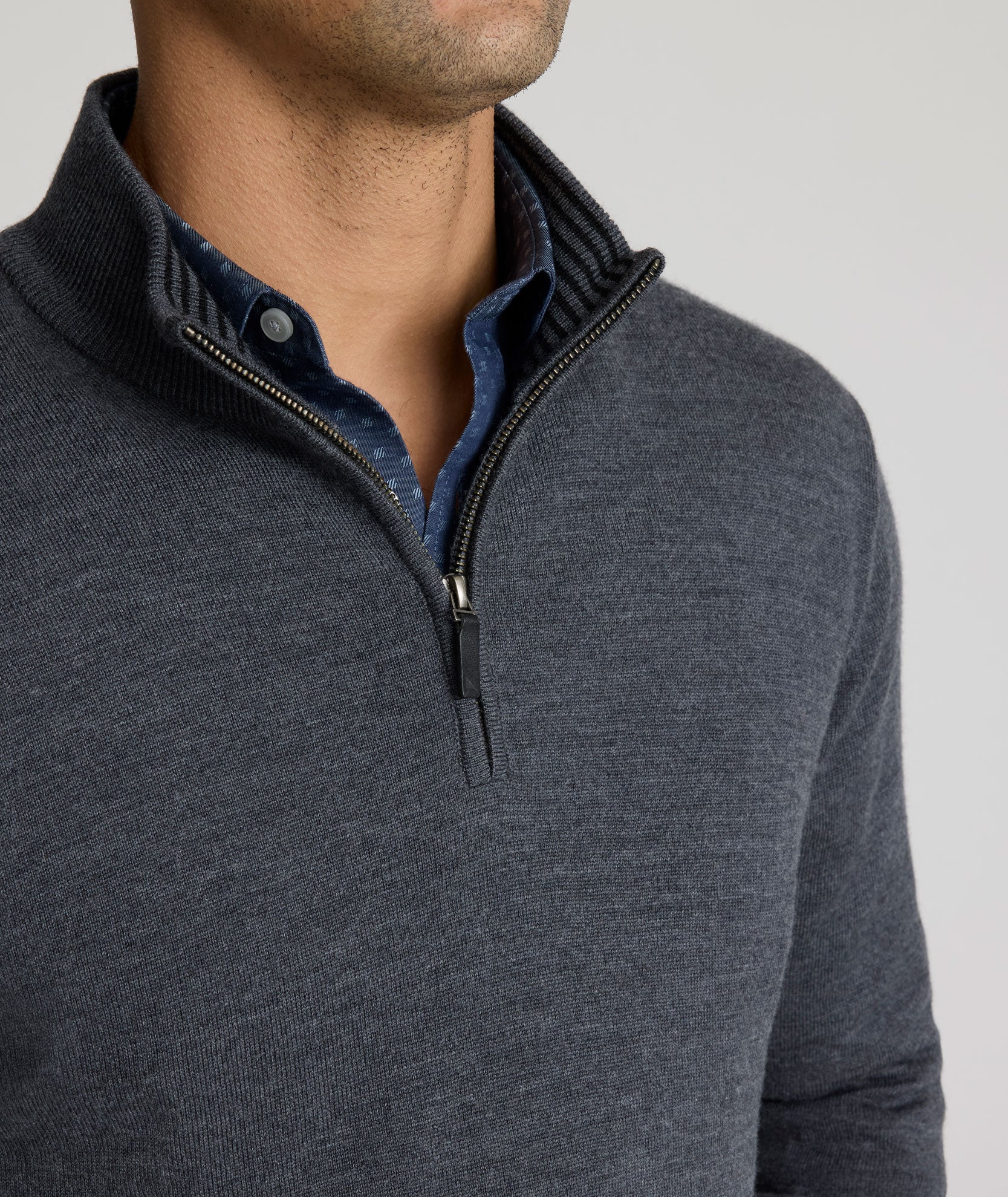 Merino Wool Quarter-Zip Sweater - Image 3