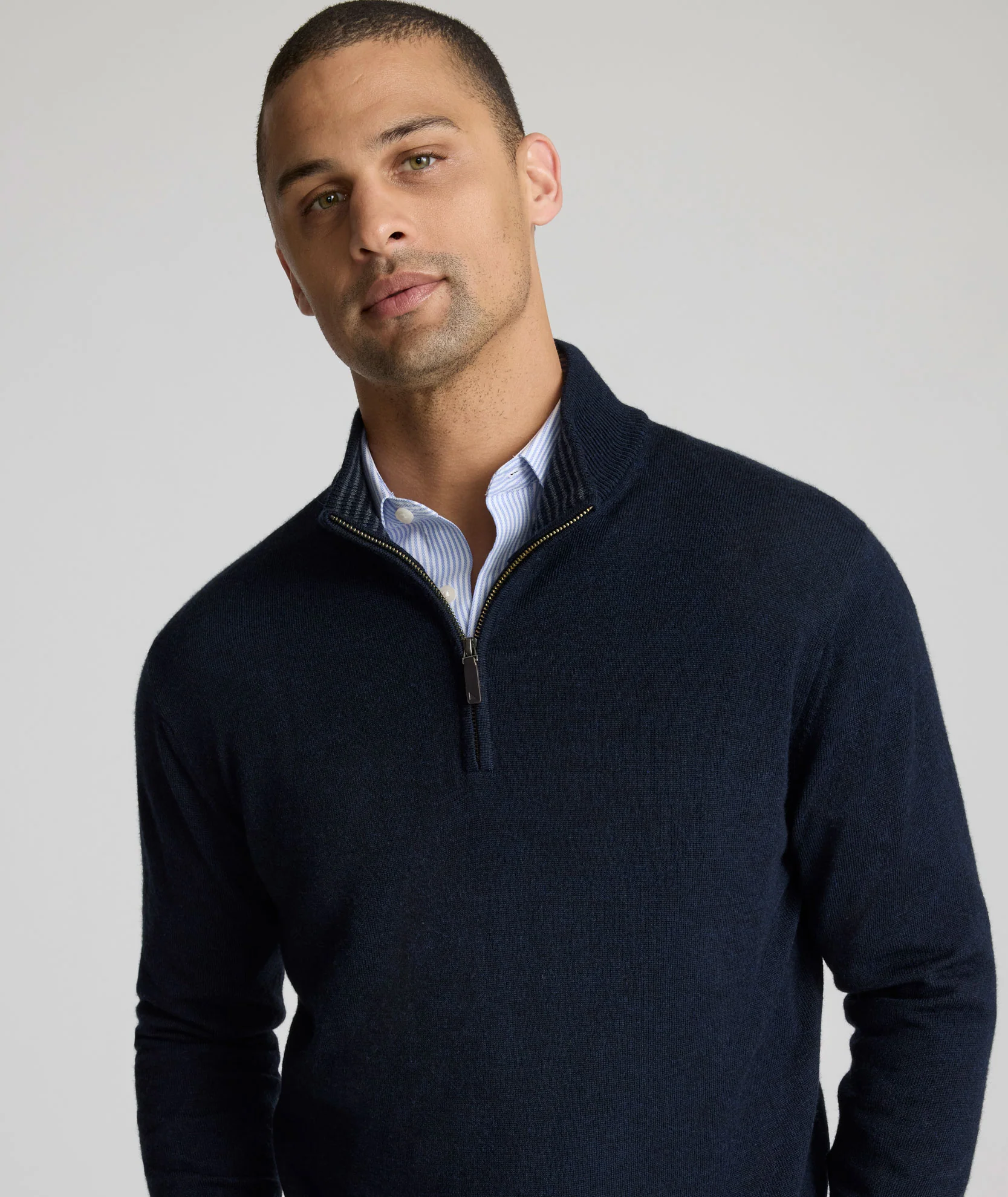 Merino Wool Quarter-Zip Sweater - Image 2