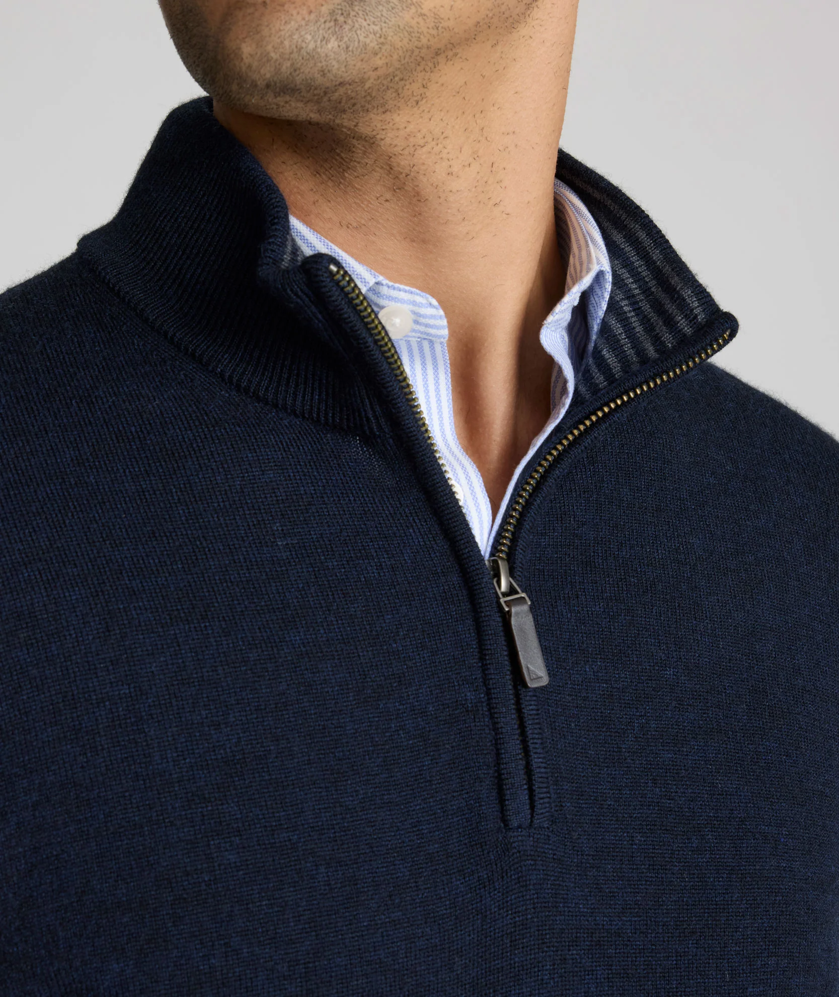 Merino Wool Quarter-Zip Sweater - Image 3