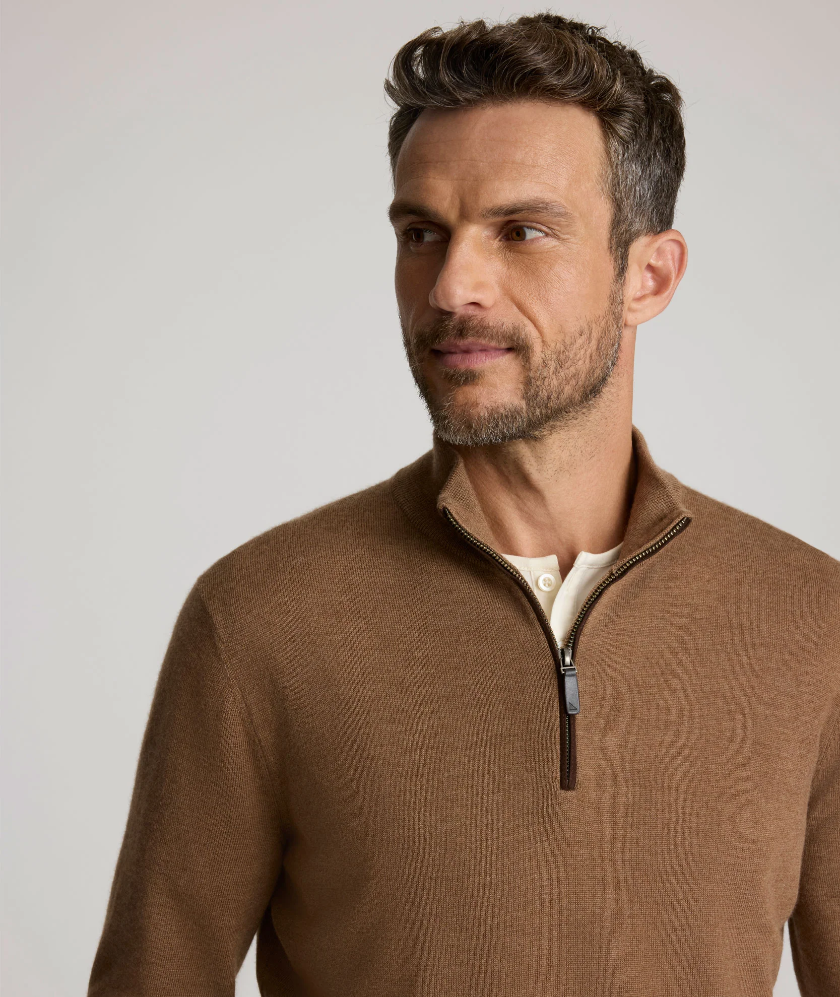 Merino Wool Quarter-Zip Sweater - Image 2