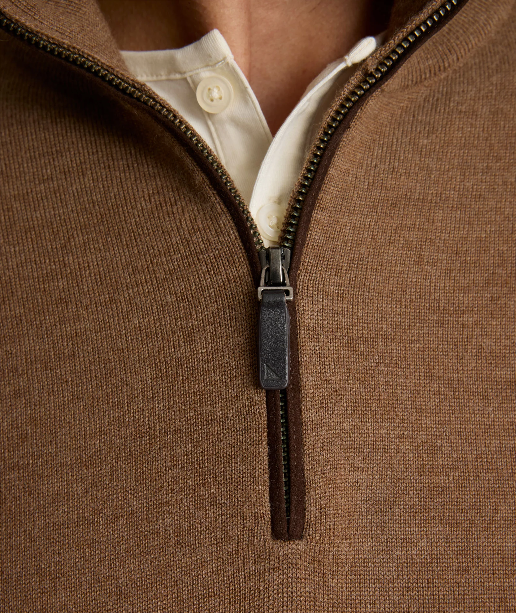 Merino Wool Quarter-Zip Sweater - Image 3