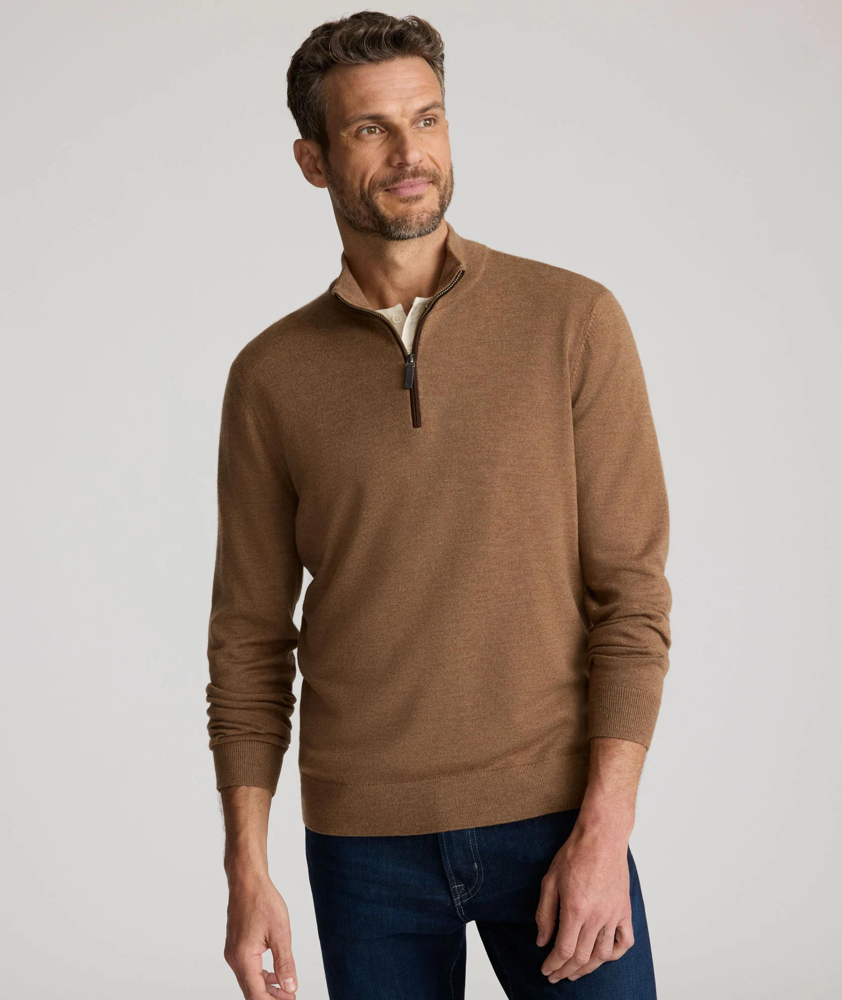 Merino Wool Quarter-Zip Sweater - Image 4
