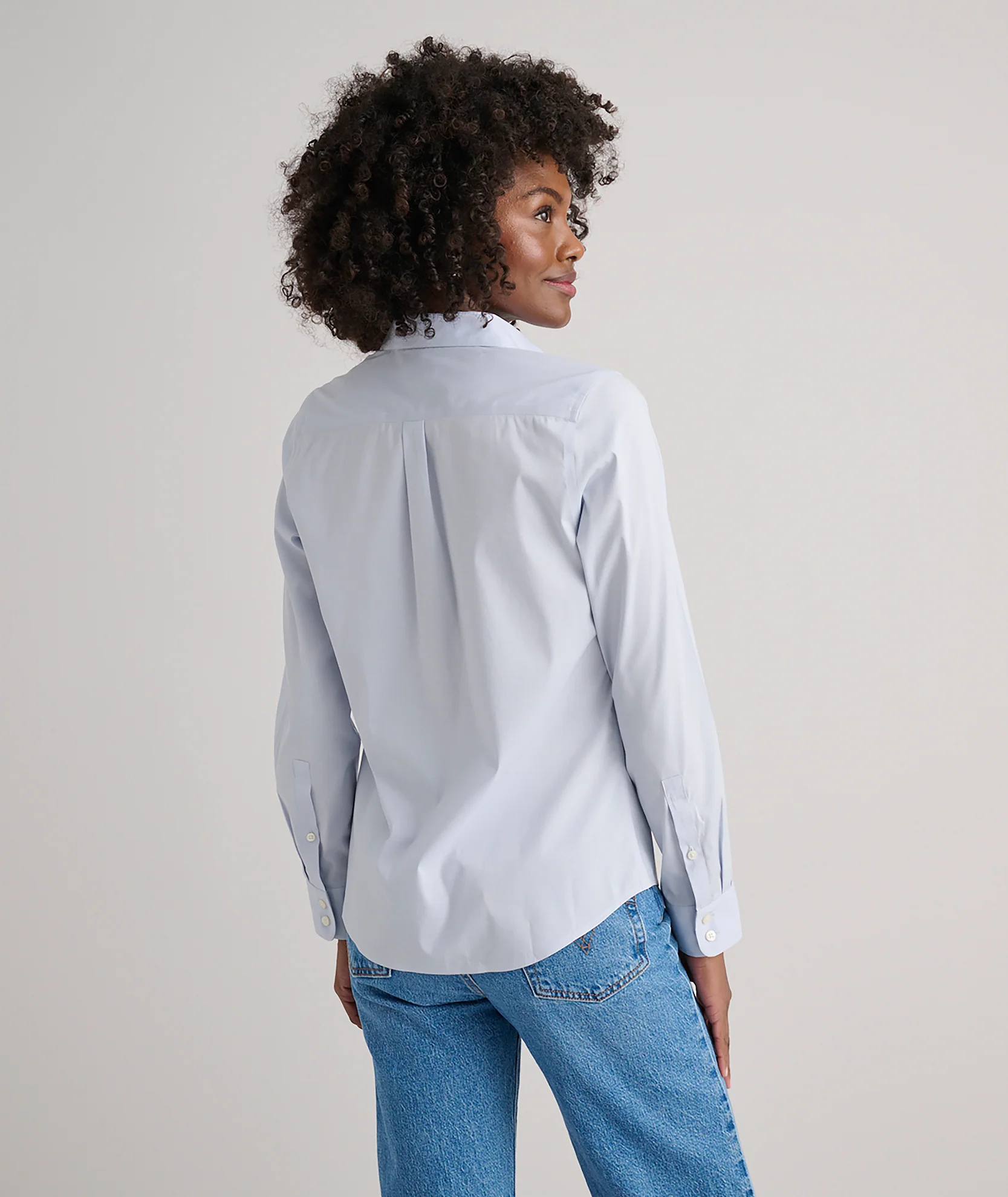Wrinkle-Free Stretch Cotton Bella Shirt - Image 4