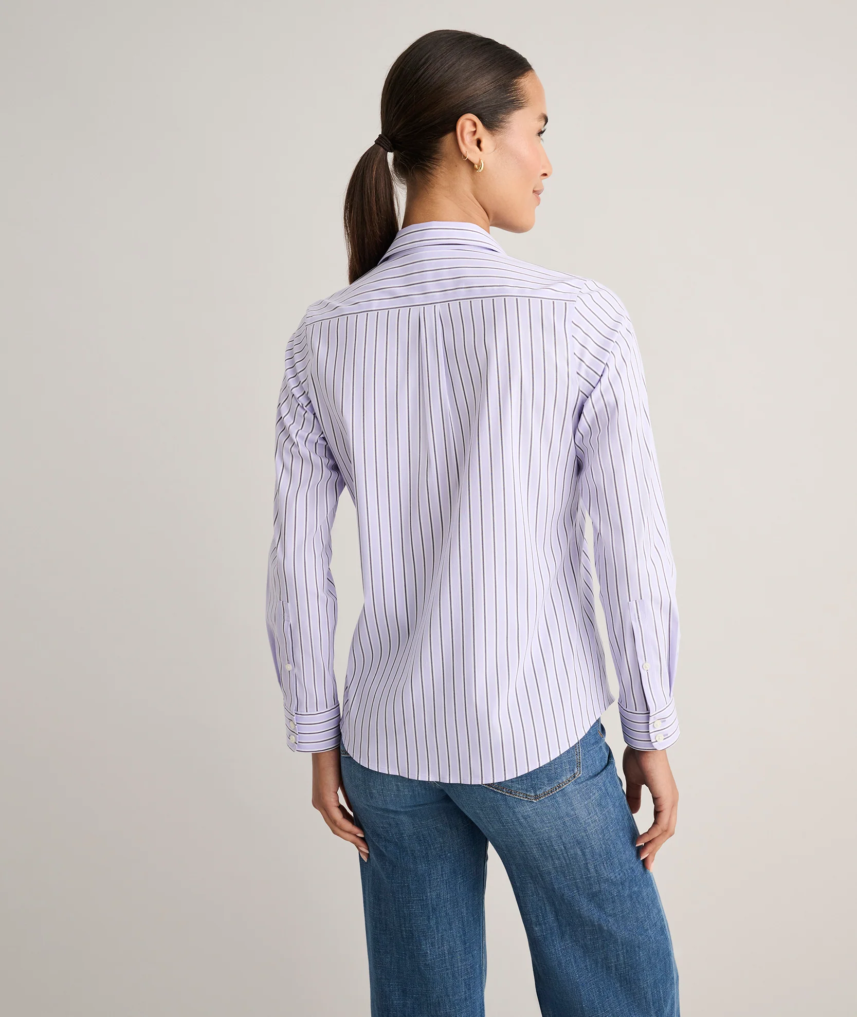 Wrinkle-Free Stretch Cotton Bella Shirt - Image 4