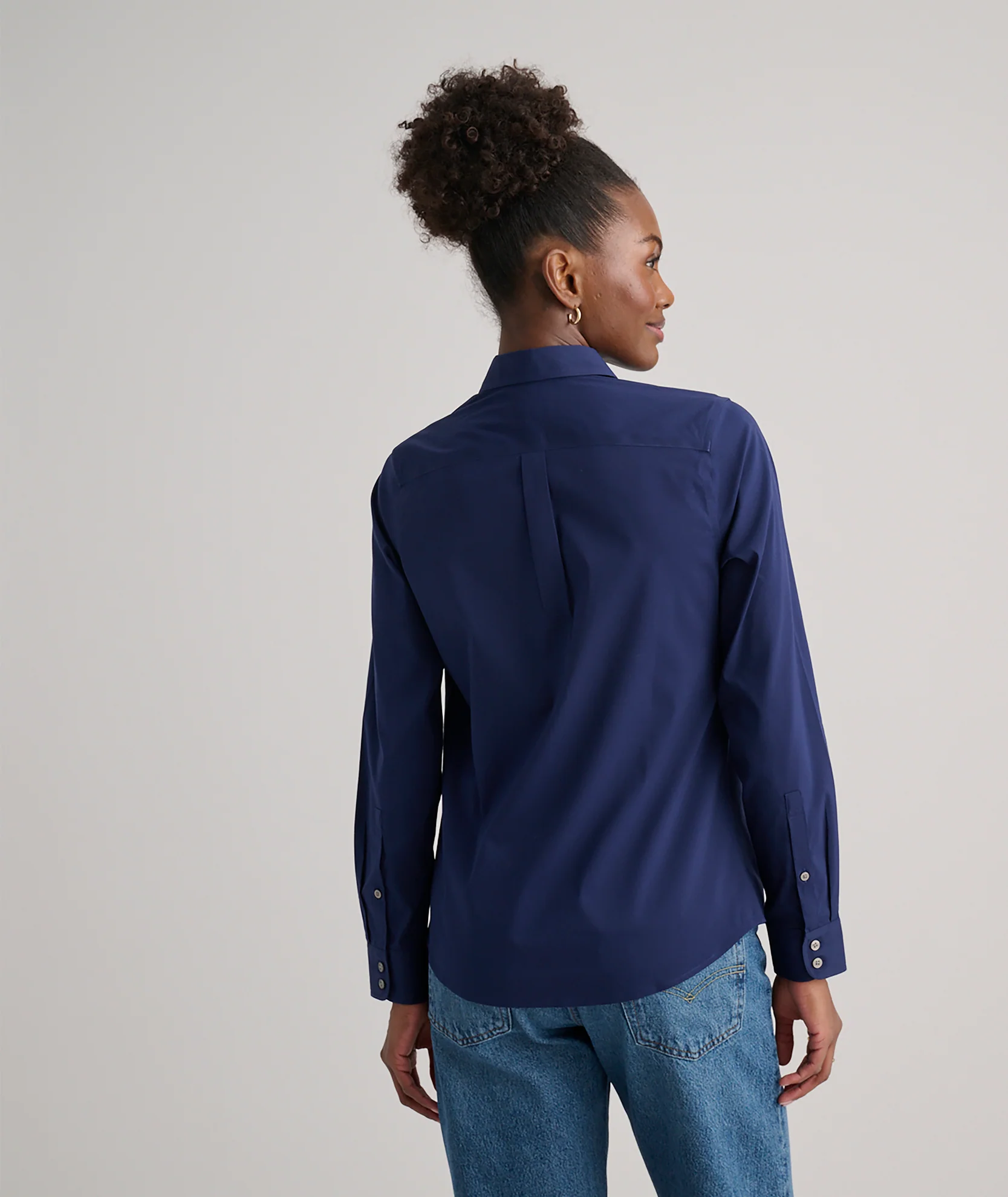 Wrinkle-Free Stretch Cotton Bella Shirt - Image 4