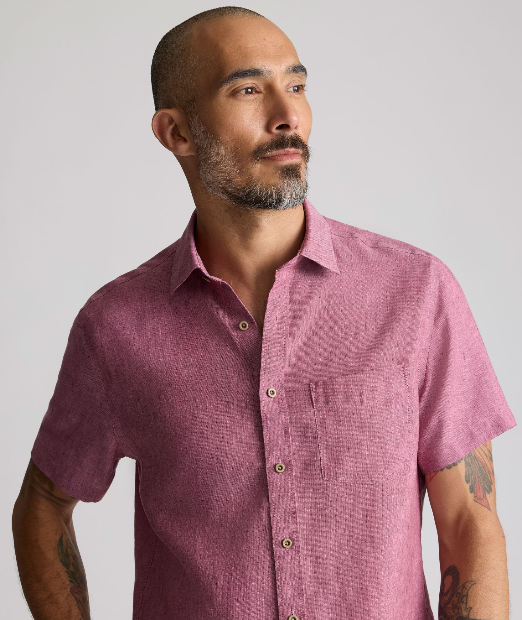 Wrinkle-Resistant Linen Short-Sleeve Cameron Shirt - Image 2