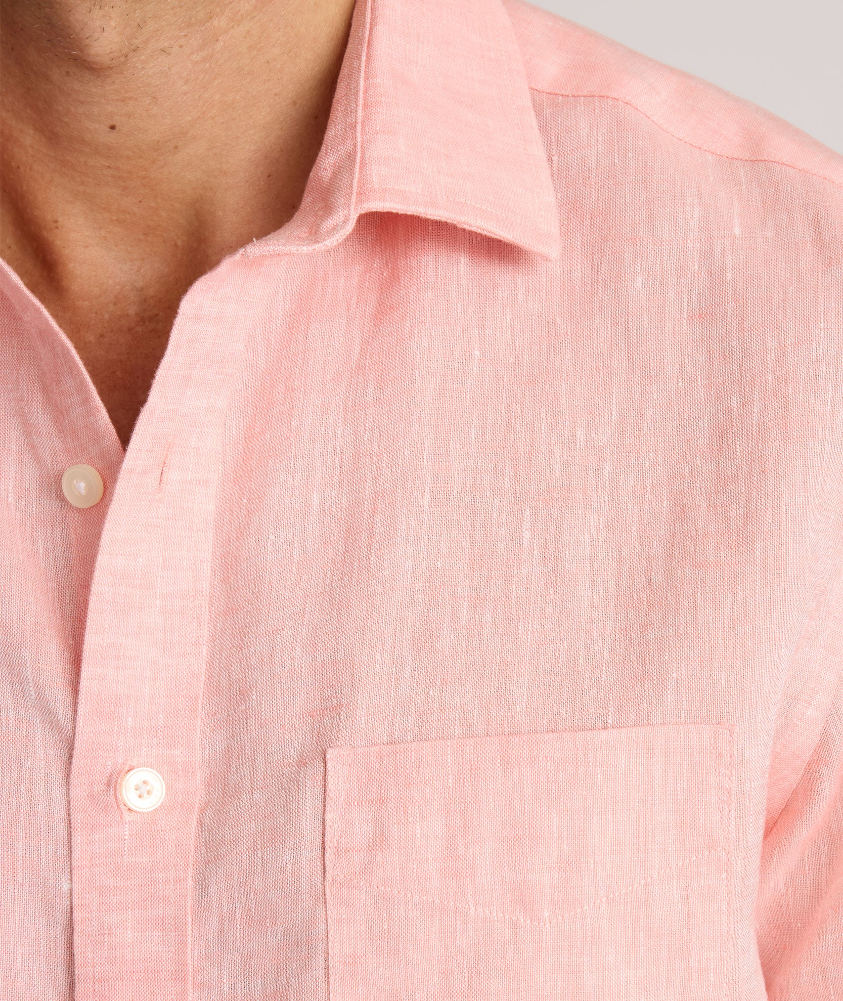 Wrinkle-Resistant Linen Short-Sleeve Cameron Shirt - FINAL SALE - Image 3