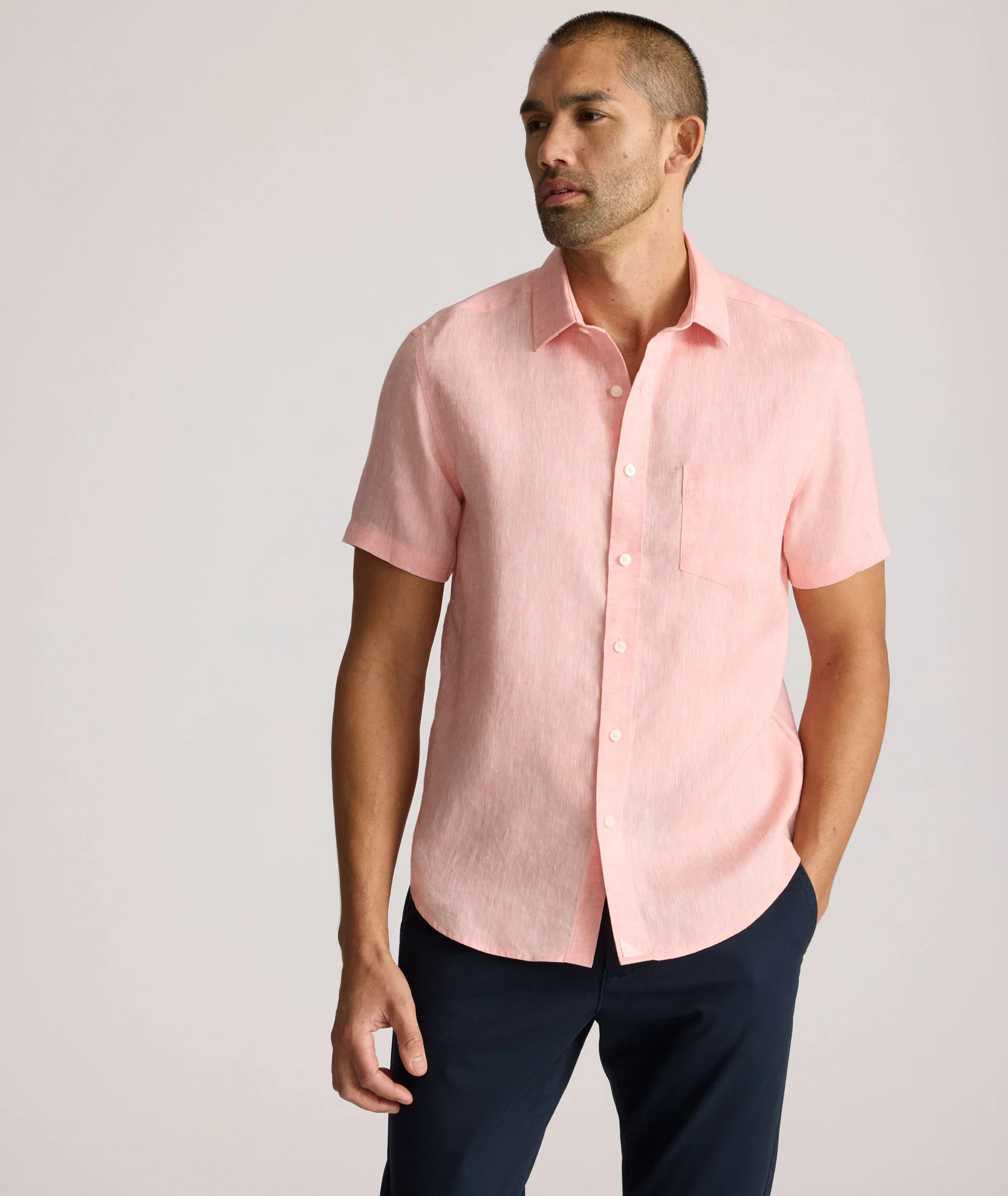 Wrinkle-Resistant Linen Short-Sleeve Cameron Shirt - FINAL SALE - Image 4