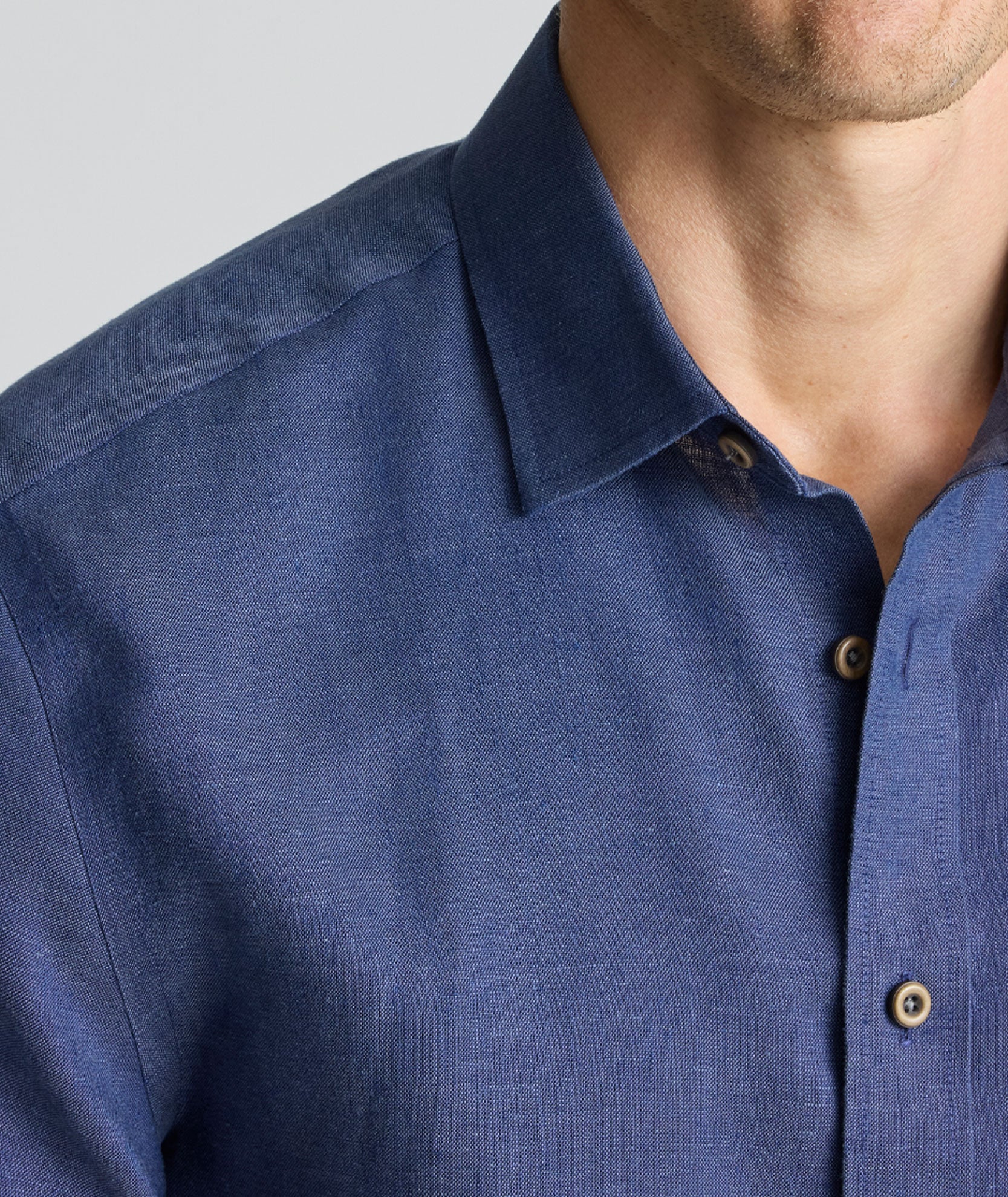 Wrinkle-Resistant Linen Short-Sleeve Cameron Shirt - Image 3