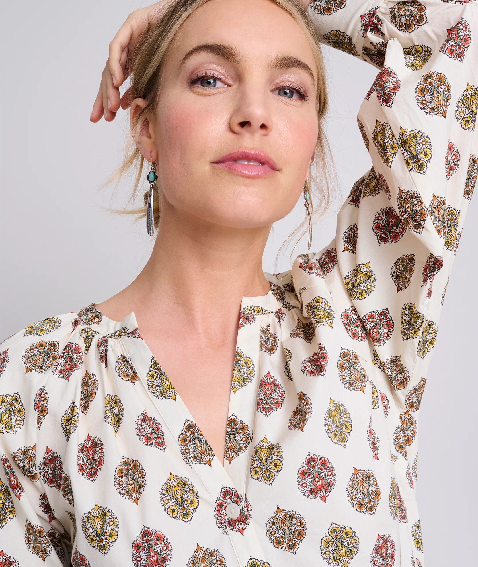 Cotton Raglan Sleeve Carrie Shirt - Image 2