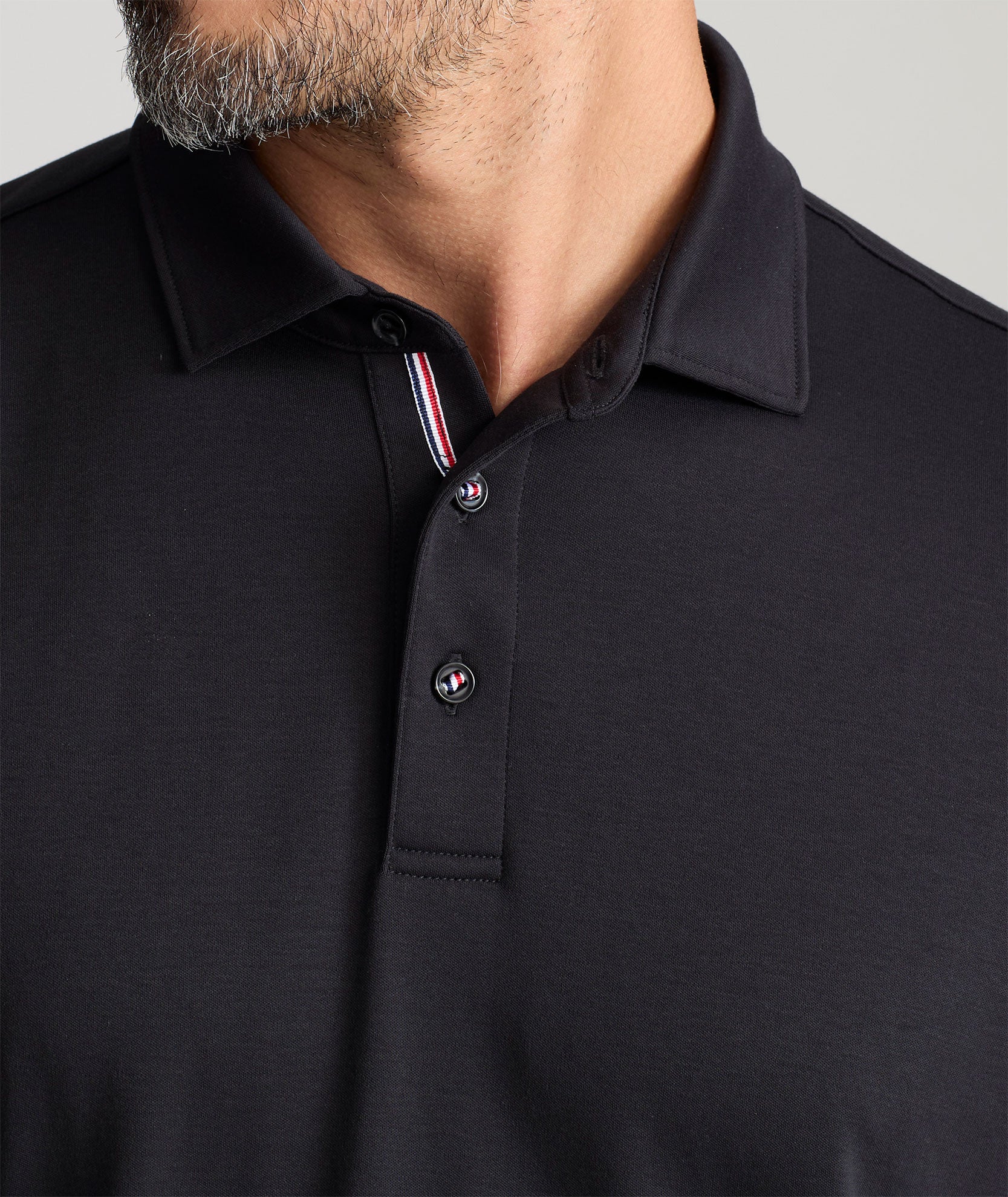 Wrinkle-Free Damaschino Long-Sleeve Polo - Image 2