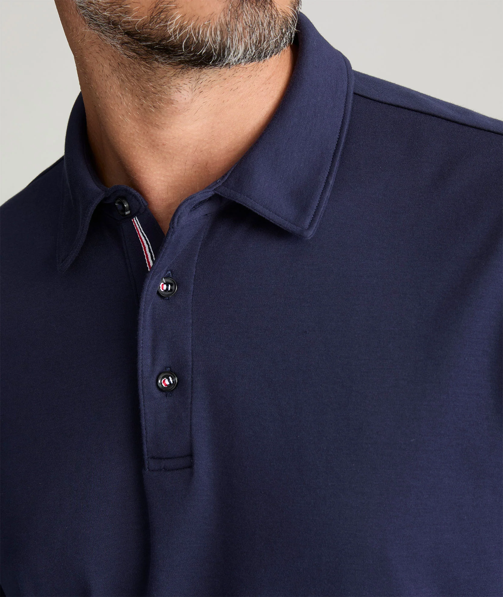 Wrinkle-Free Damaschino Long-Sleeve Polo - Image 2