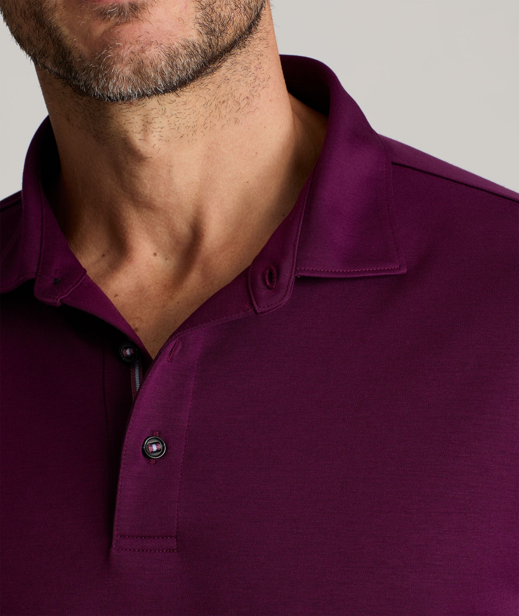 Wrinkle-Free Damaschino Long-Sleeve Polo - FINAL SALE - Image 2
