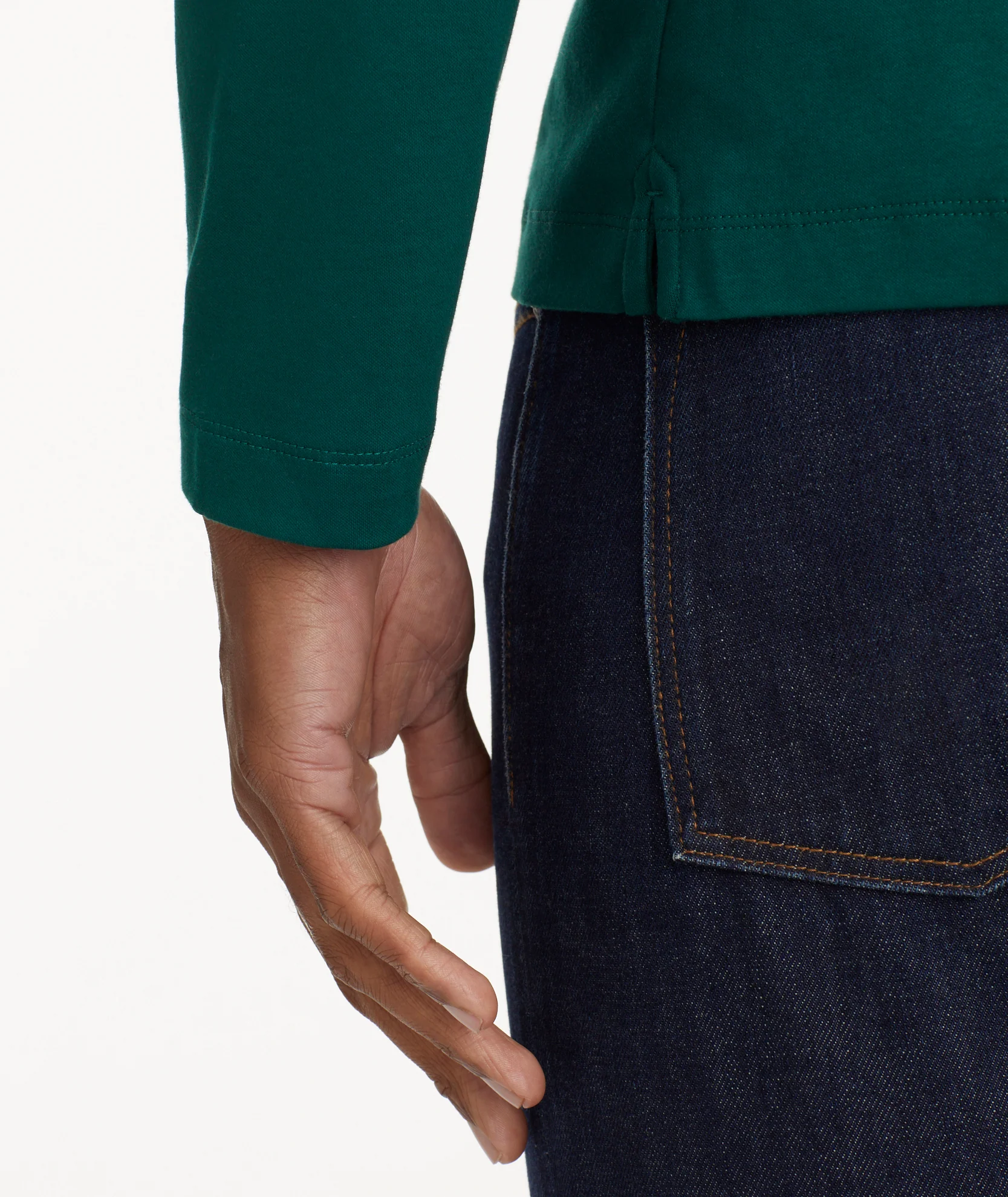 Wrinkle-Free Long-Sleeve Damaschino Polo - FINAL SALE - Image 4