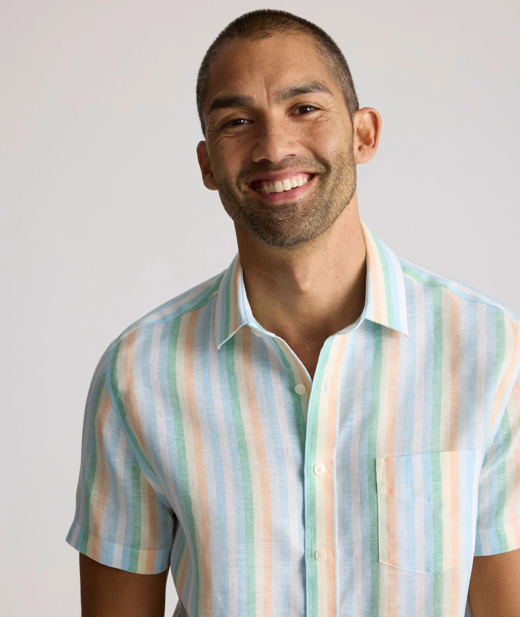 Wrinkle-Resistant Linen Short-Sleeve Darby Shirt - FINAL SALE - Image 3