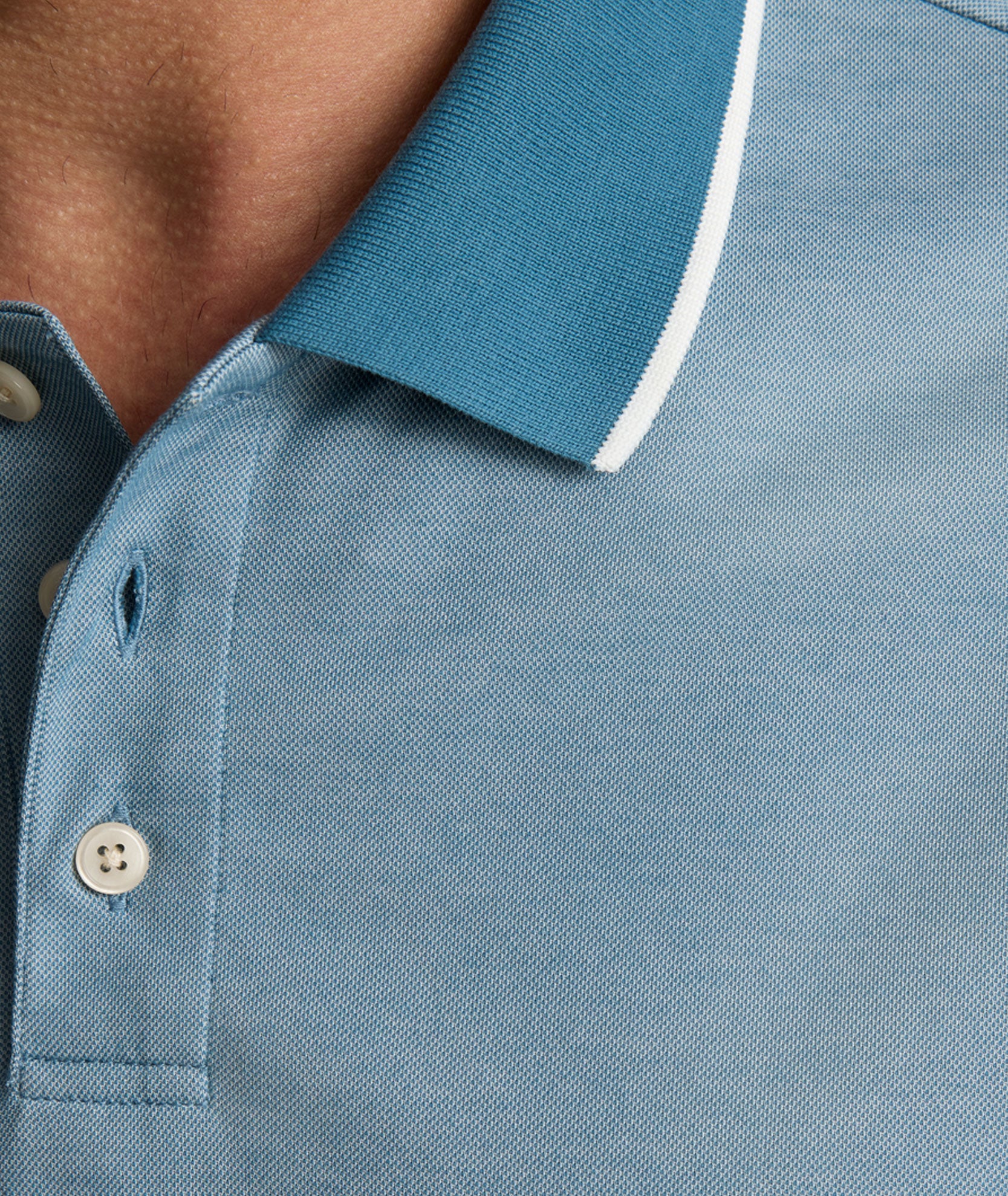 Tipped Performance Long-Sleeve Polo - FINAL SALE - Image 3