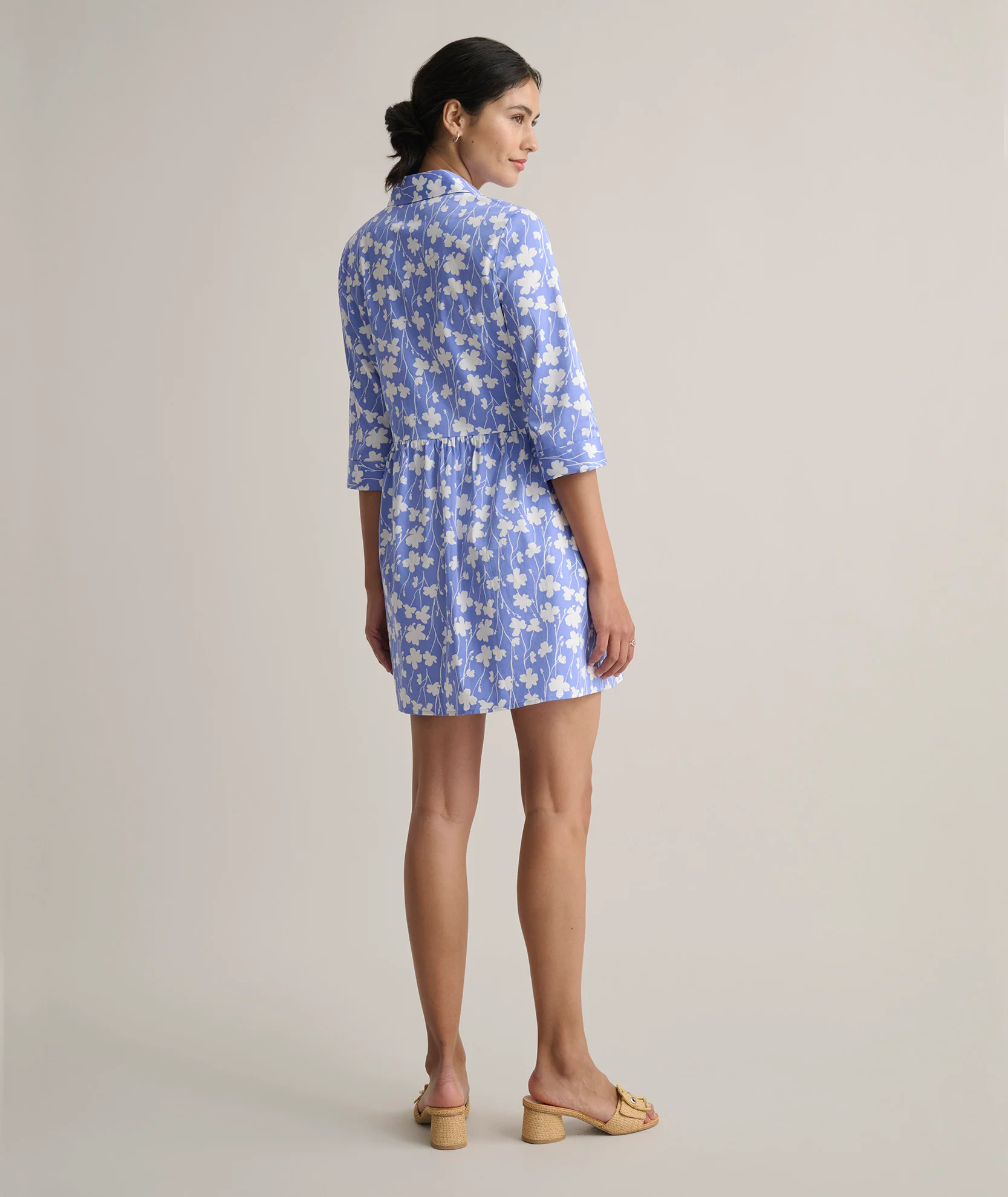 Stretch Cotton Demi Shirt Dress - Image 4