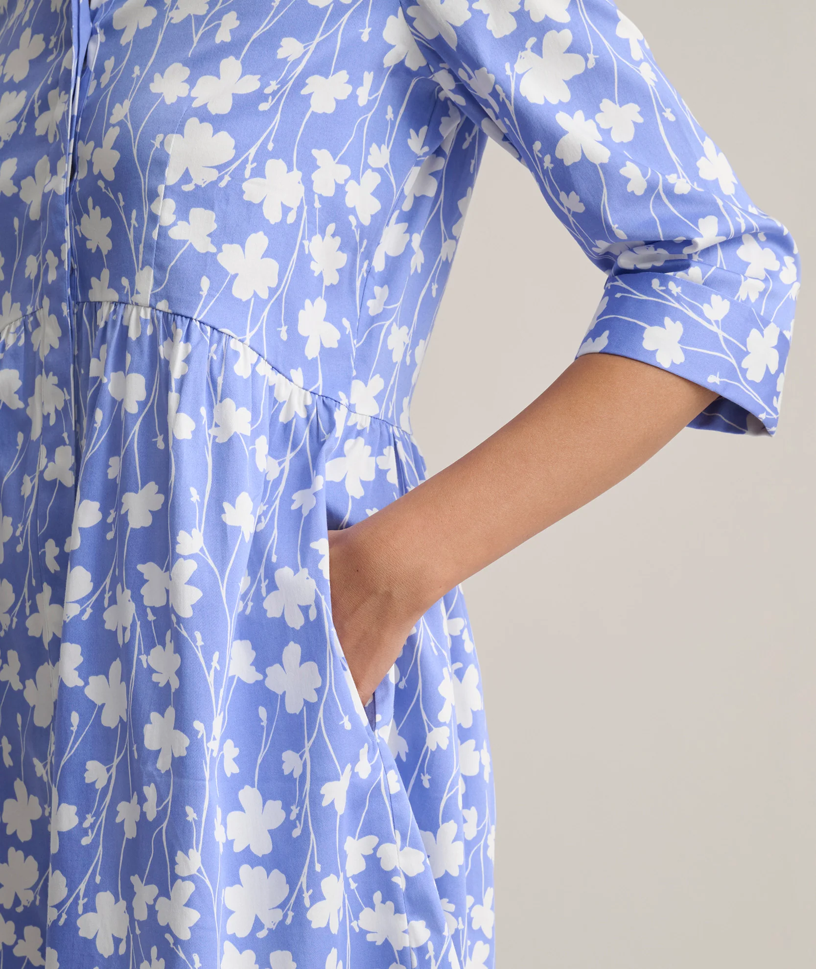Stretch Cotton Demi Shirt Dress - Image 5