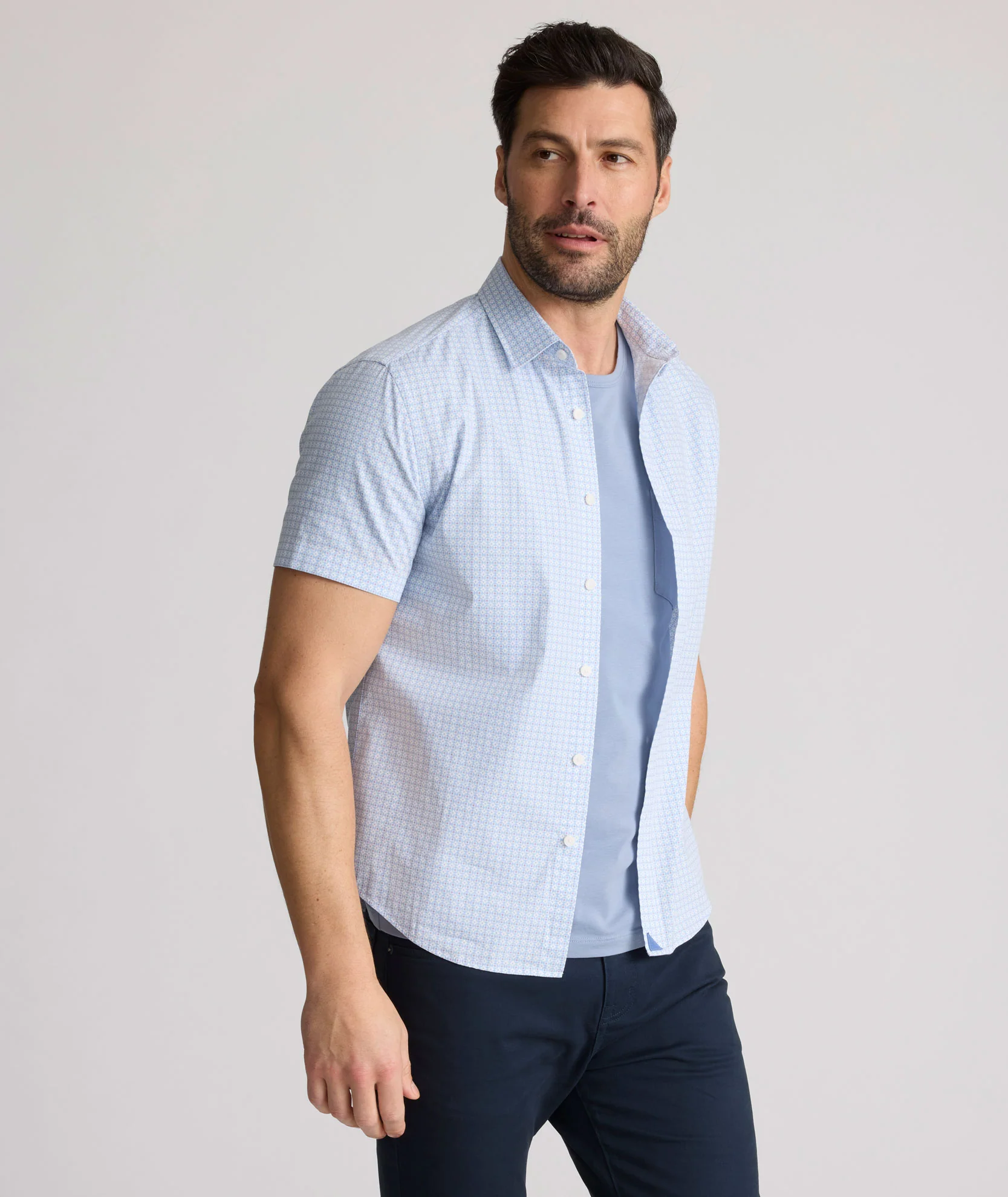 Stretch Cotton Short-Sleeve Dunbar Shirt - Image 5