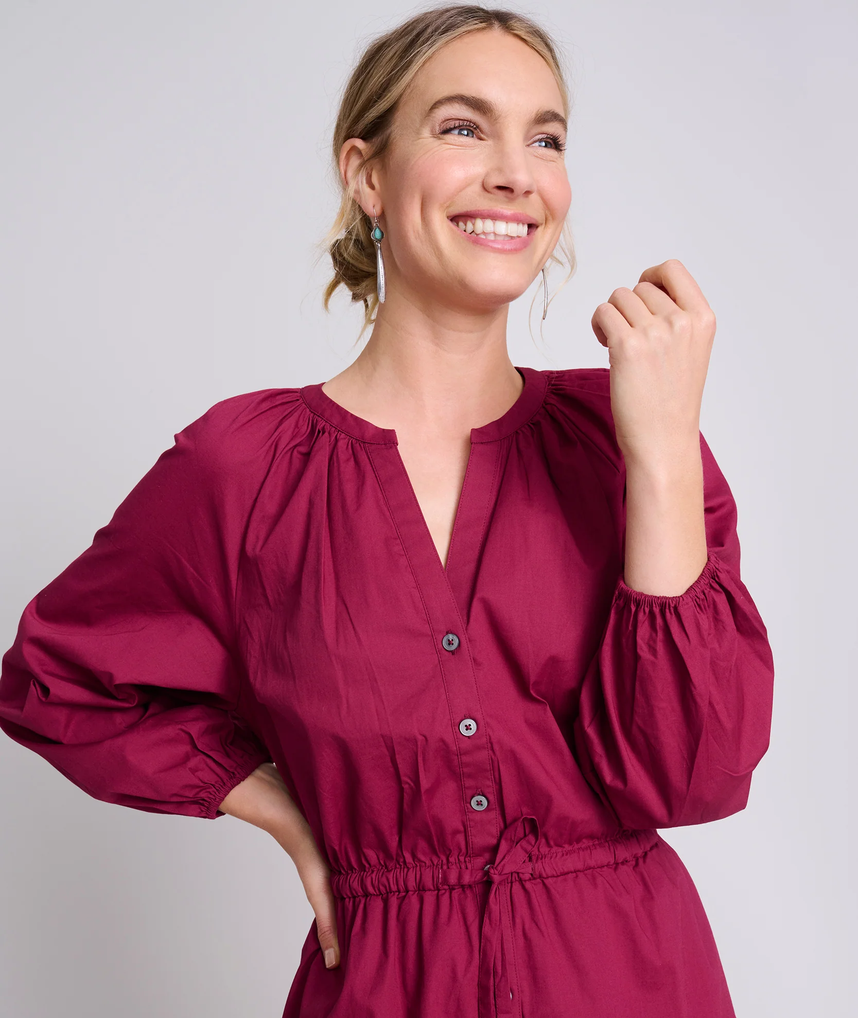 Stretch Cotton Midi Farrah Dress - FINAL SALE - Image 2