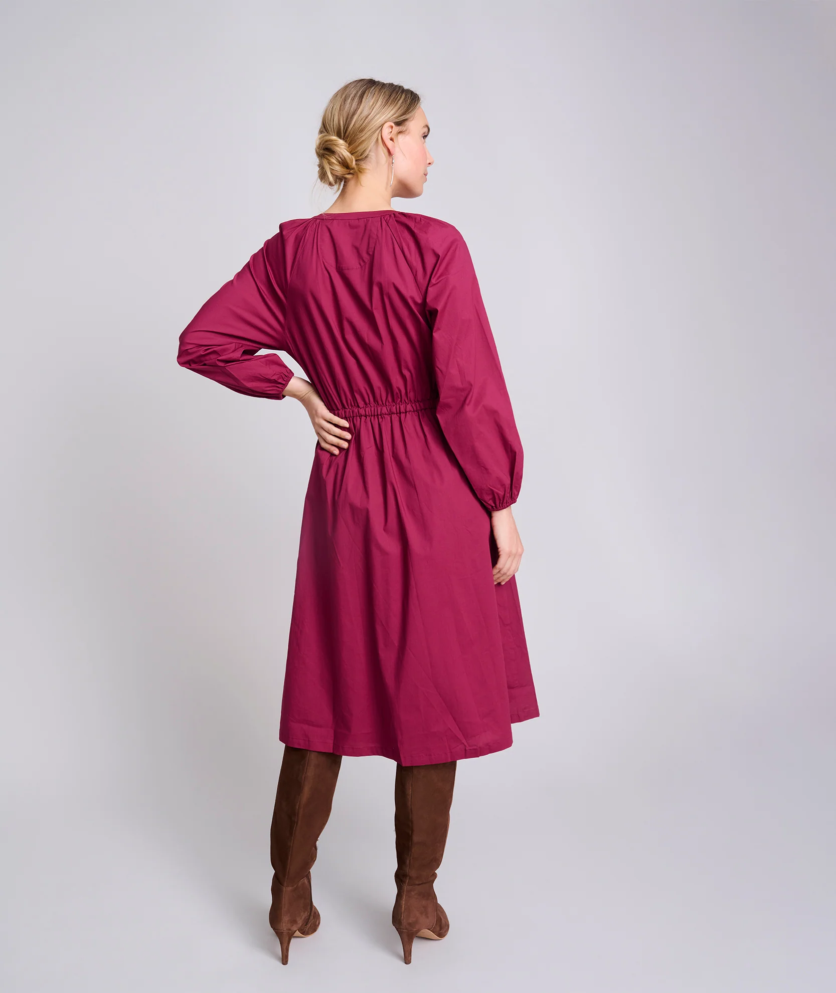 Stretch Cotton Midi Farrah Dress - FINAL SALE - Image 4