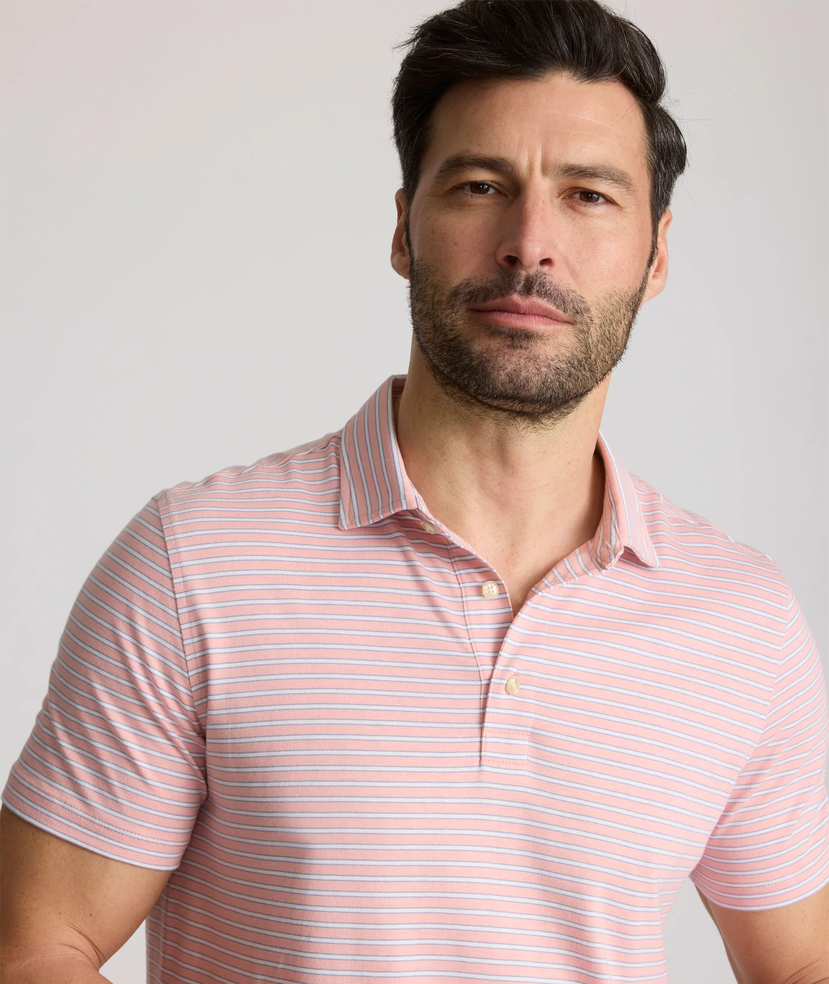 Striped Jersey Performance Polo - FINAL SALE - Image 3