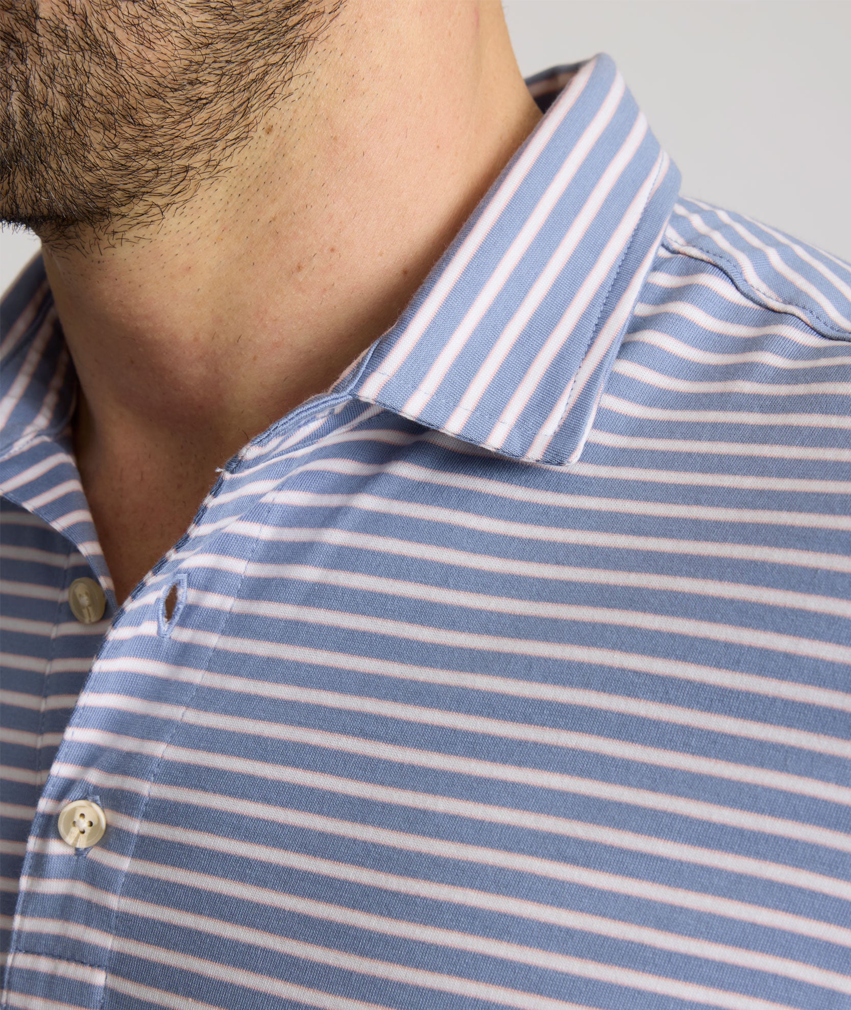 Striped Jersey Performance Polo - FINAL SALE - Image 2