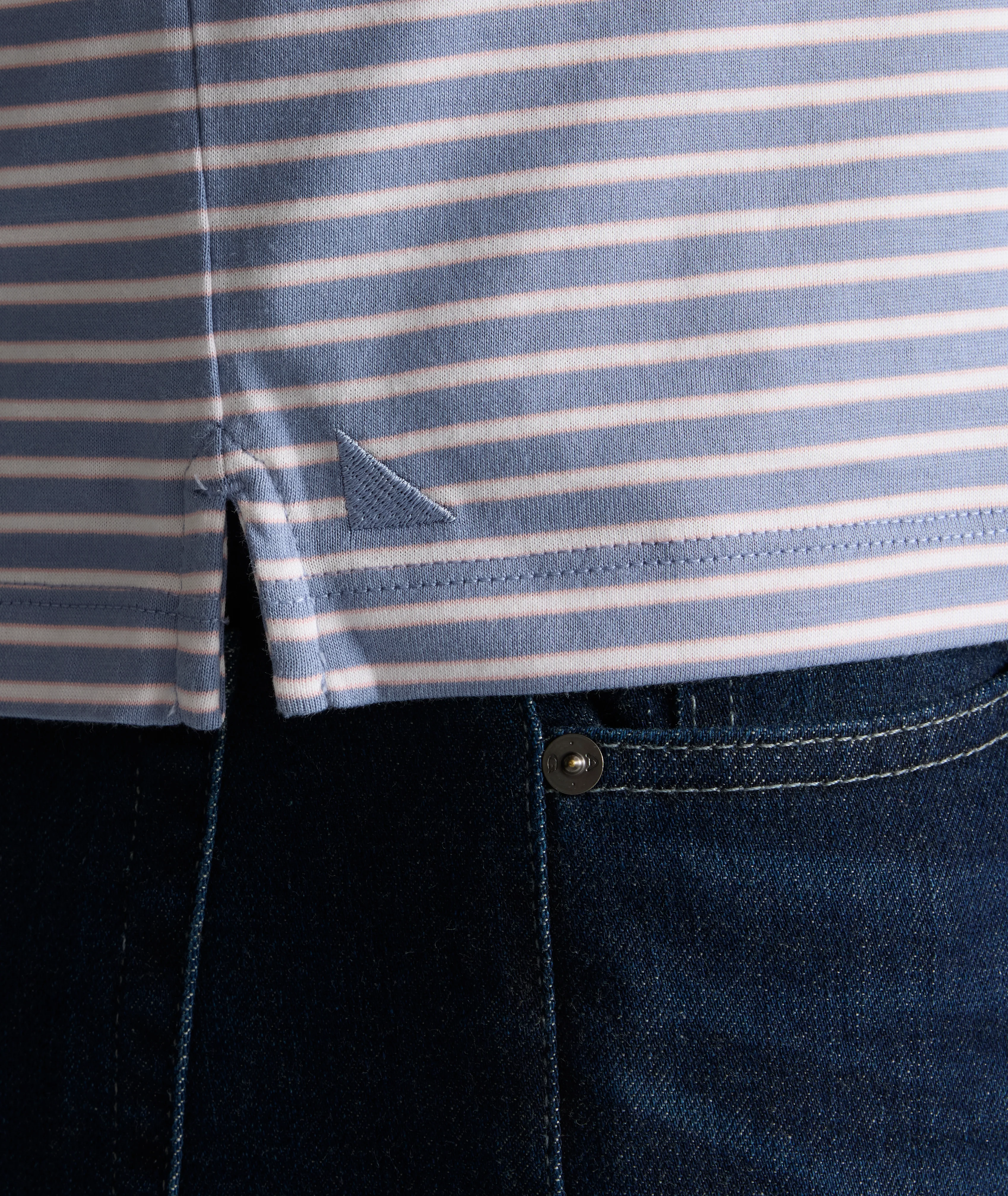 Striped Jersey Performance Polo - FINAL SALE - Image 4