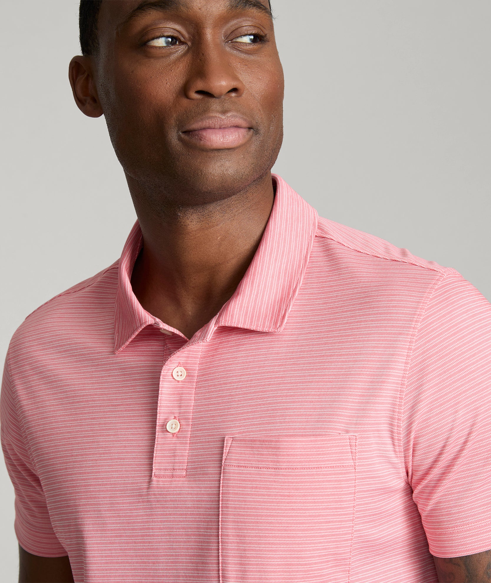 Striped Performance Polo - Image 2