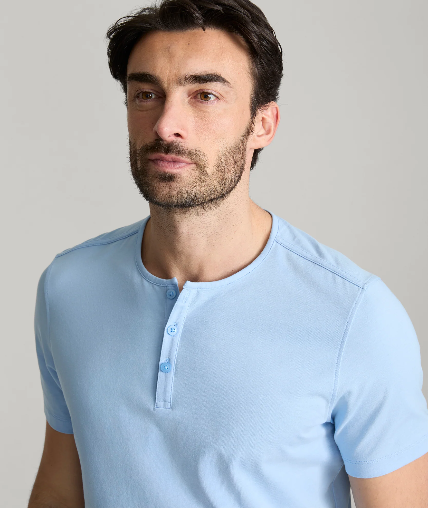 EcoSoft™ Short-Sleeve Henley - Image 2