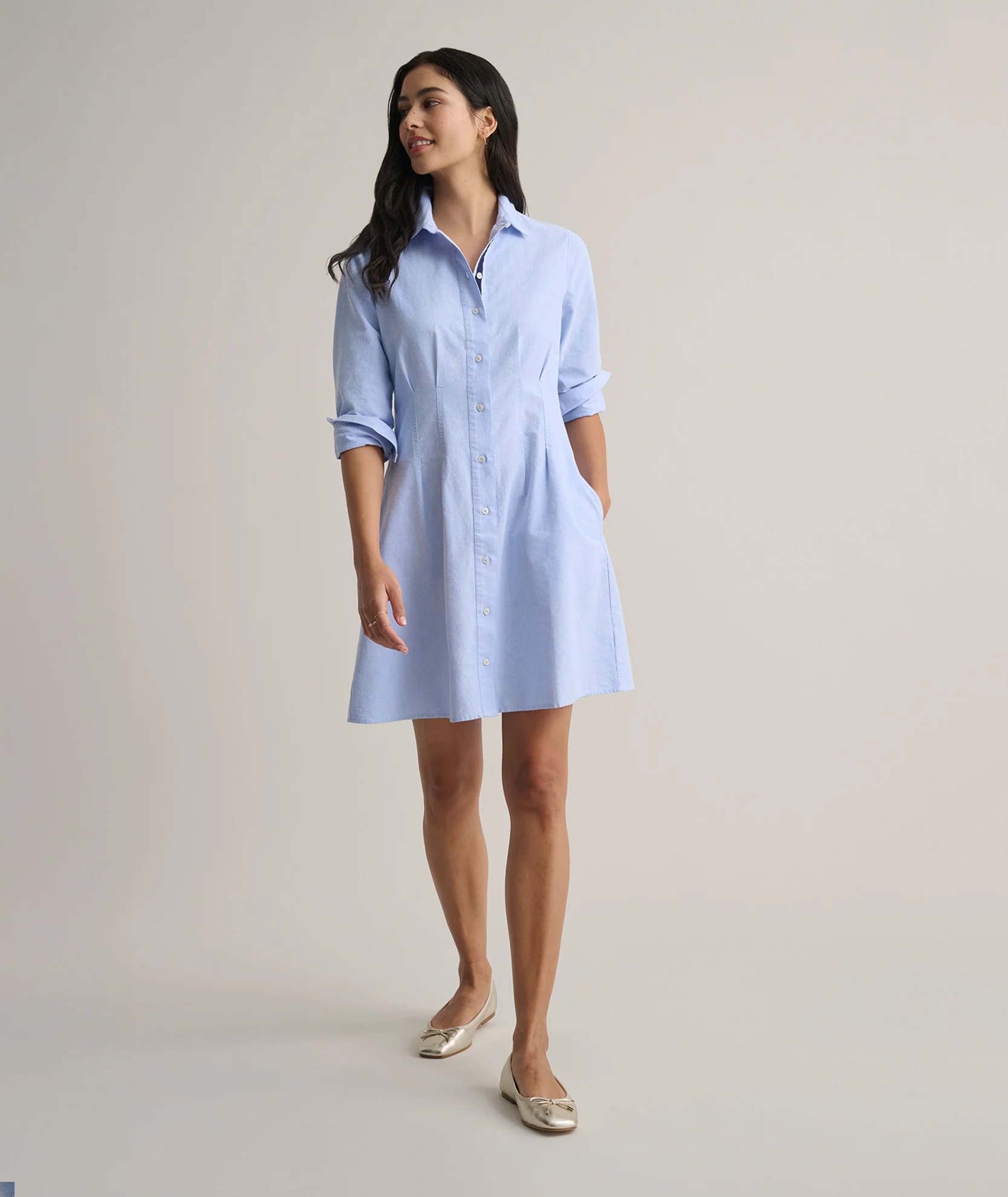 Cotton Oxford Jules Shirt Dress - FINAL SALE - Image 6