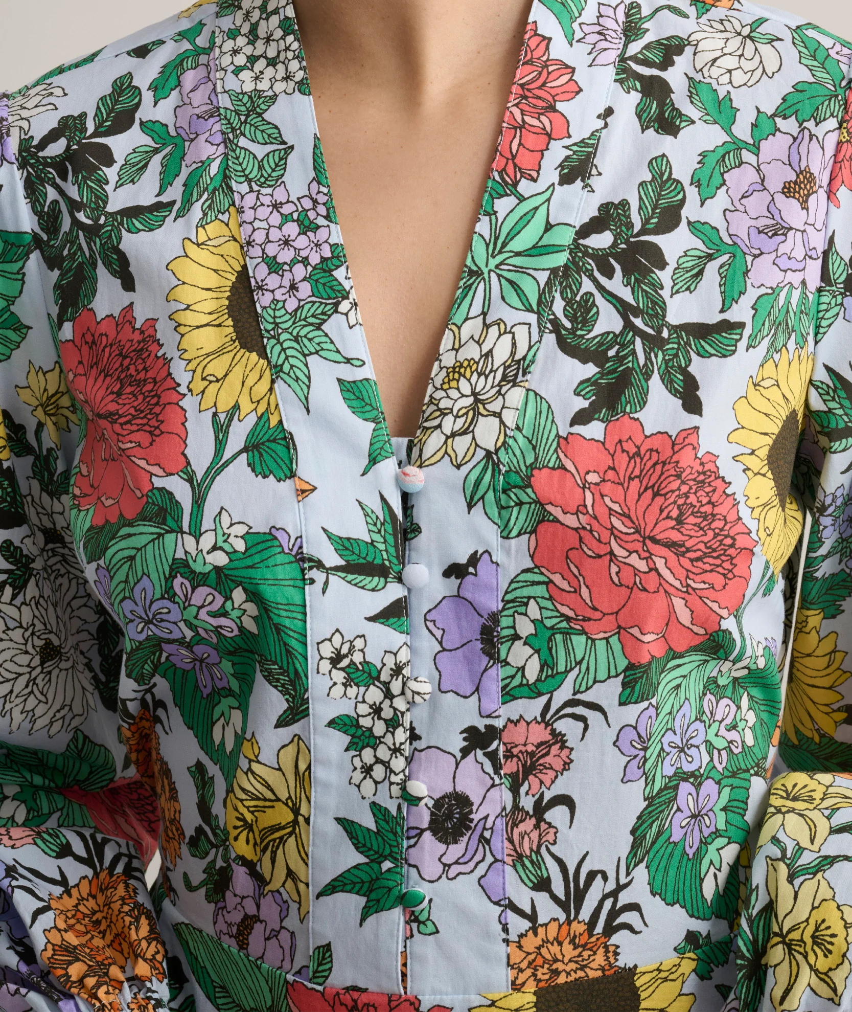 Stretch Cotton Floral Lucia Dress - Image 2