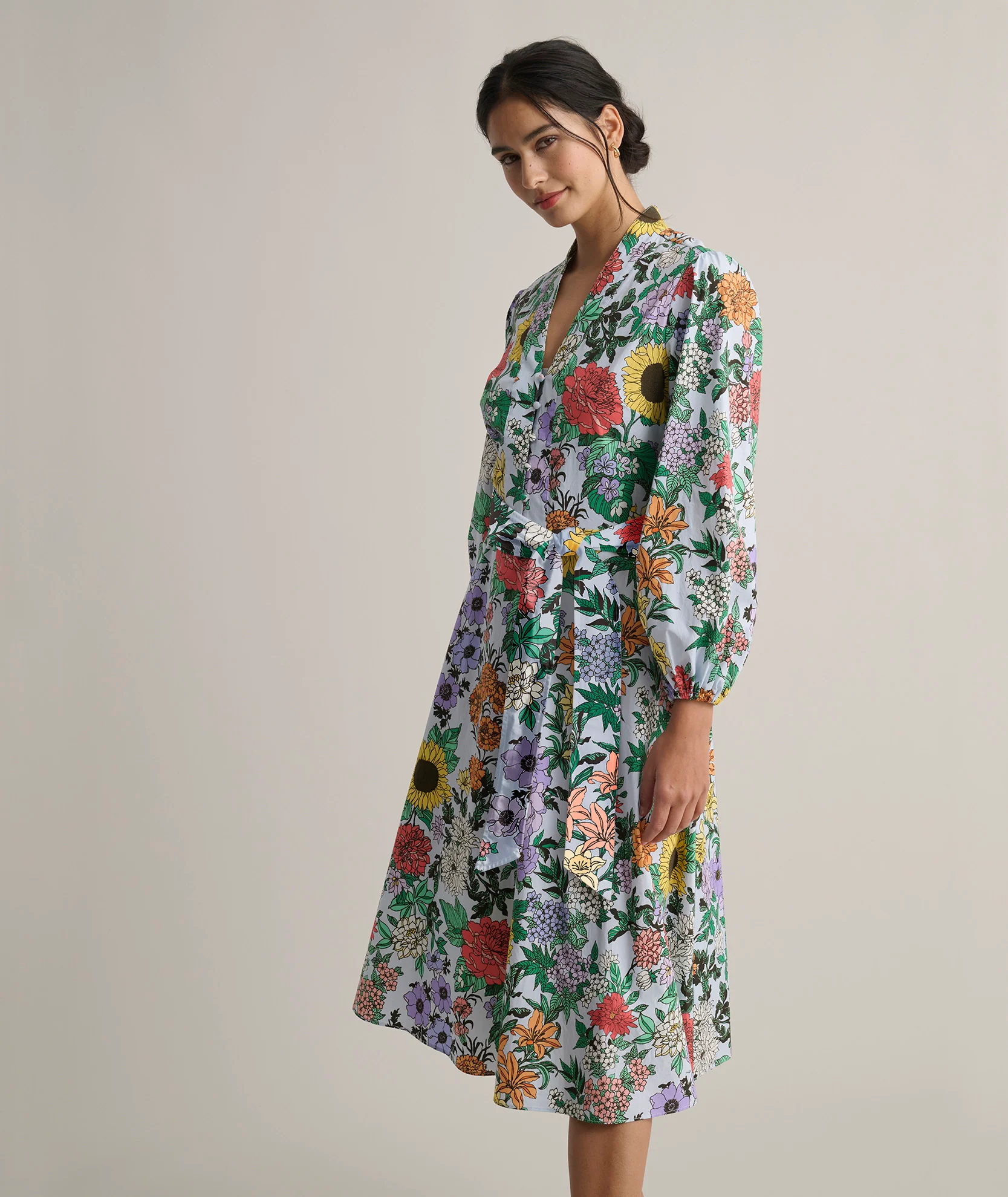 Stretch Cotton Floral Lucia Dress - Image 3