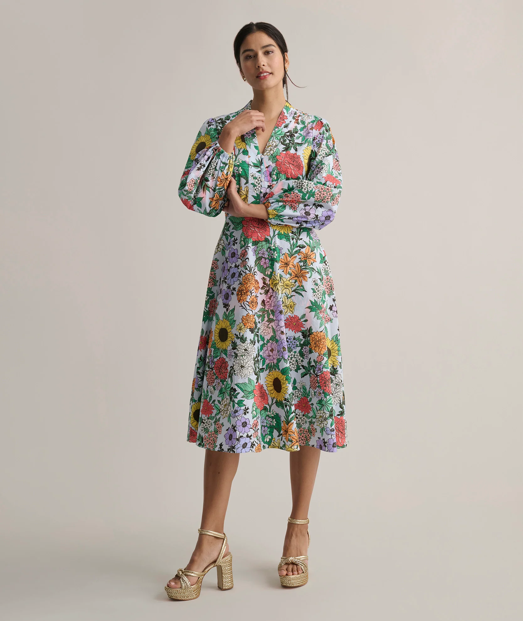 Stretch Cotton Floral Lucia Dress - Image 4