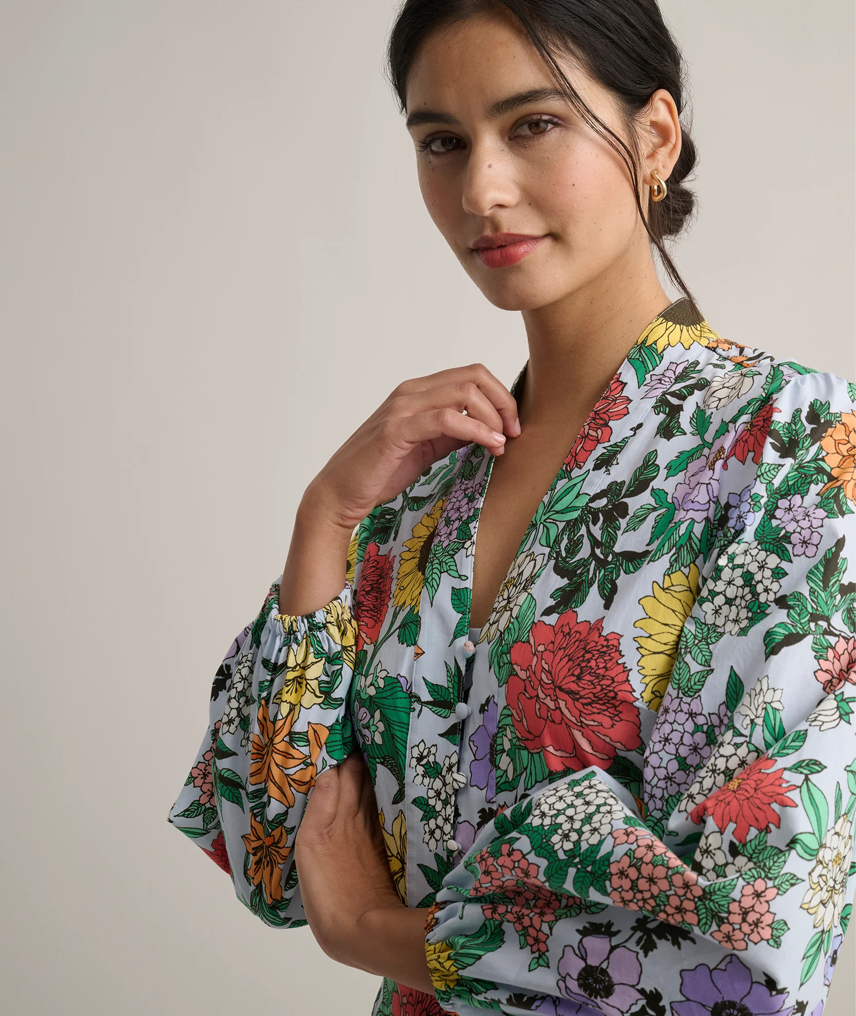 Stretch Cotton Floral Lucia Dress - Image 5