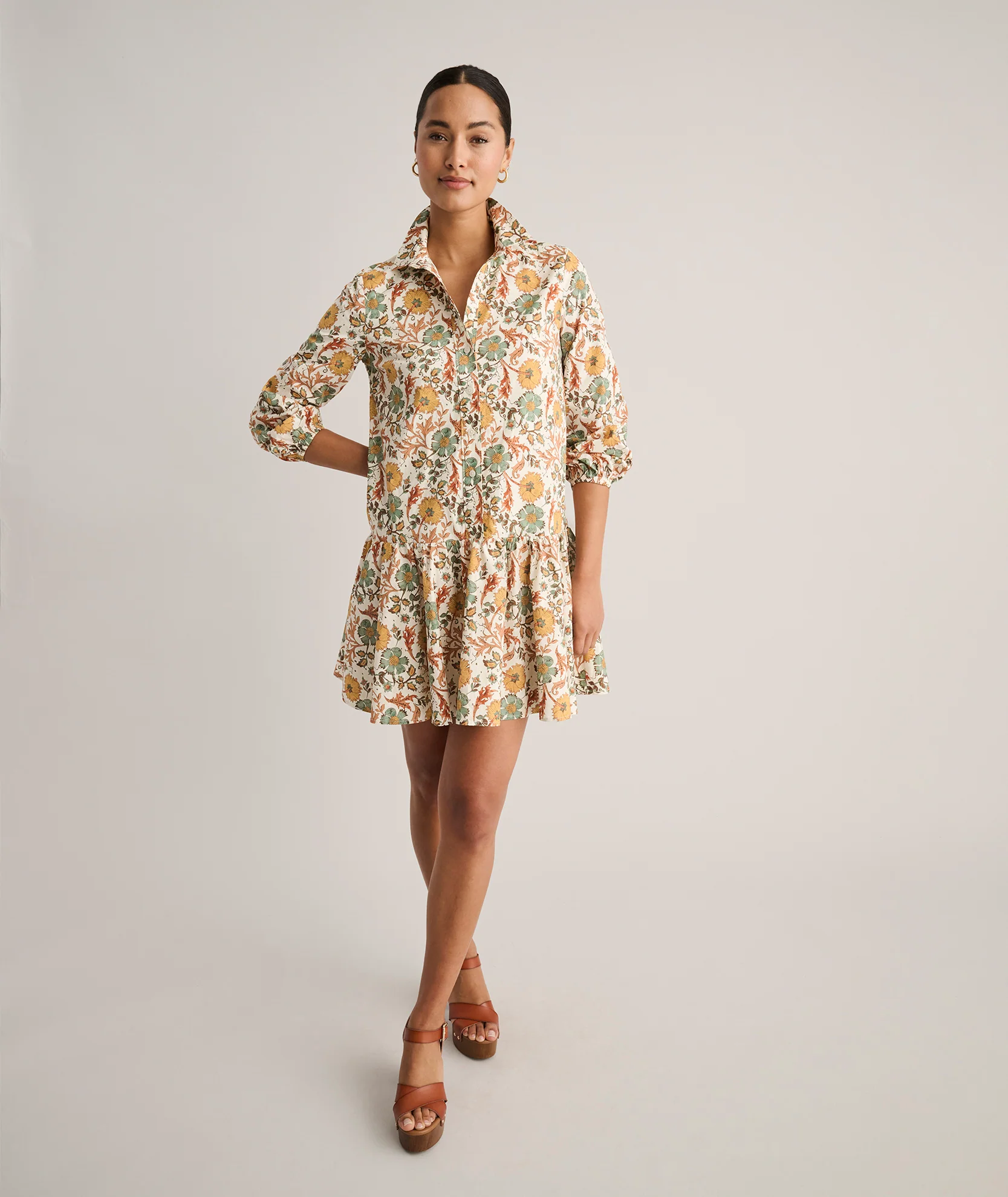 Cotton A-Line Maren Shirt Dress - Image 3
