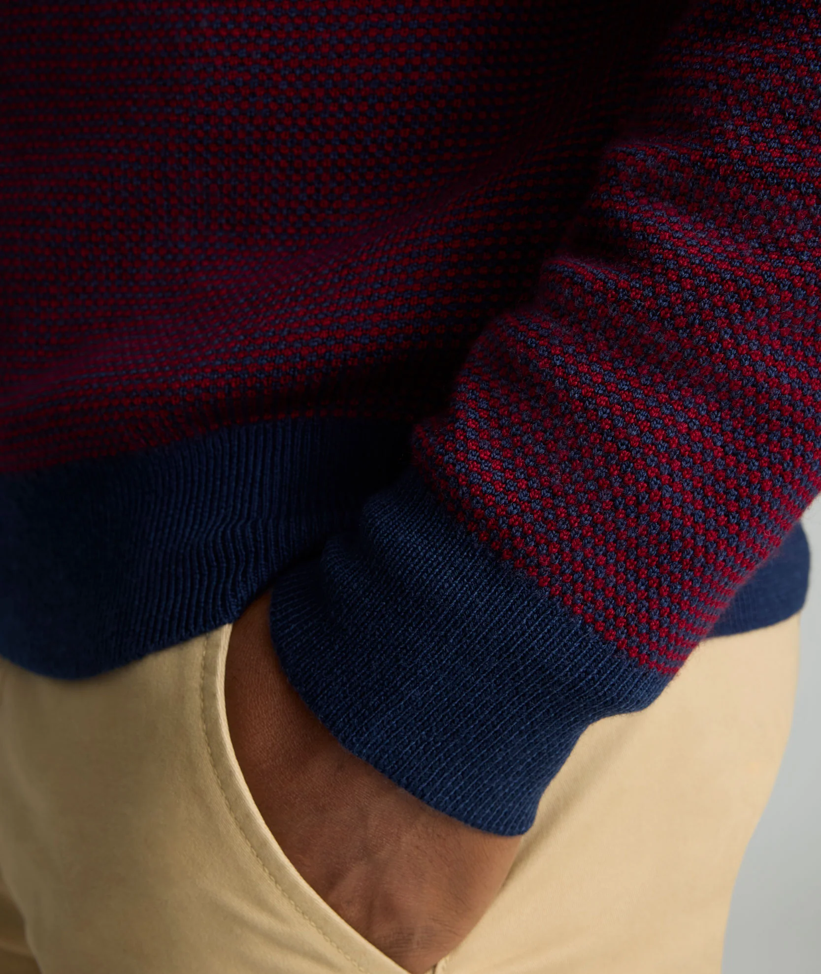 Textured Merino Wool Quarter-Zip Sweater - Image 4