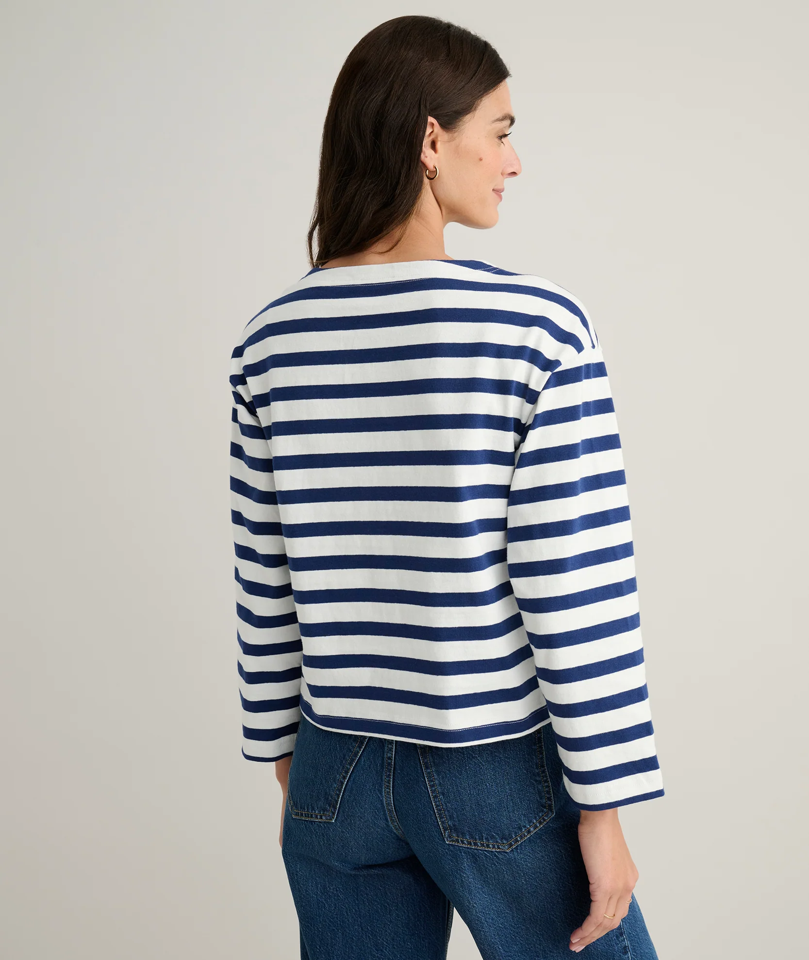 Cotton Jersey Mille Stripe Tee - Image 4