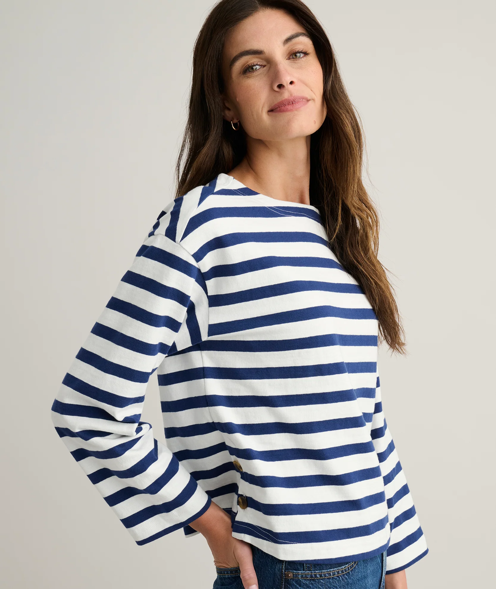 Cotton Jersey Mille Stripe Tee - Image 5