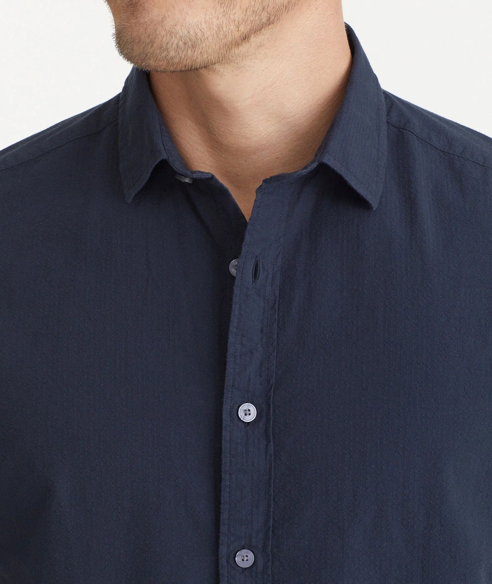 Cotton Seersucker Short-Sleeve Pavao Shirt - FINAL SALE - Image 3