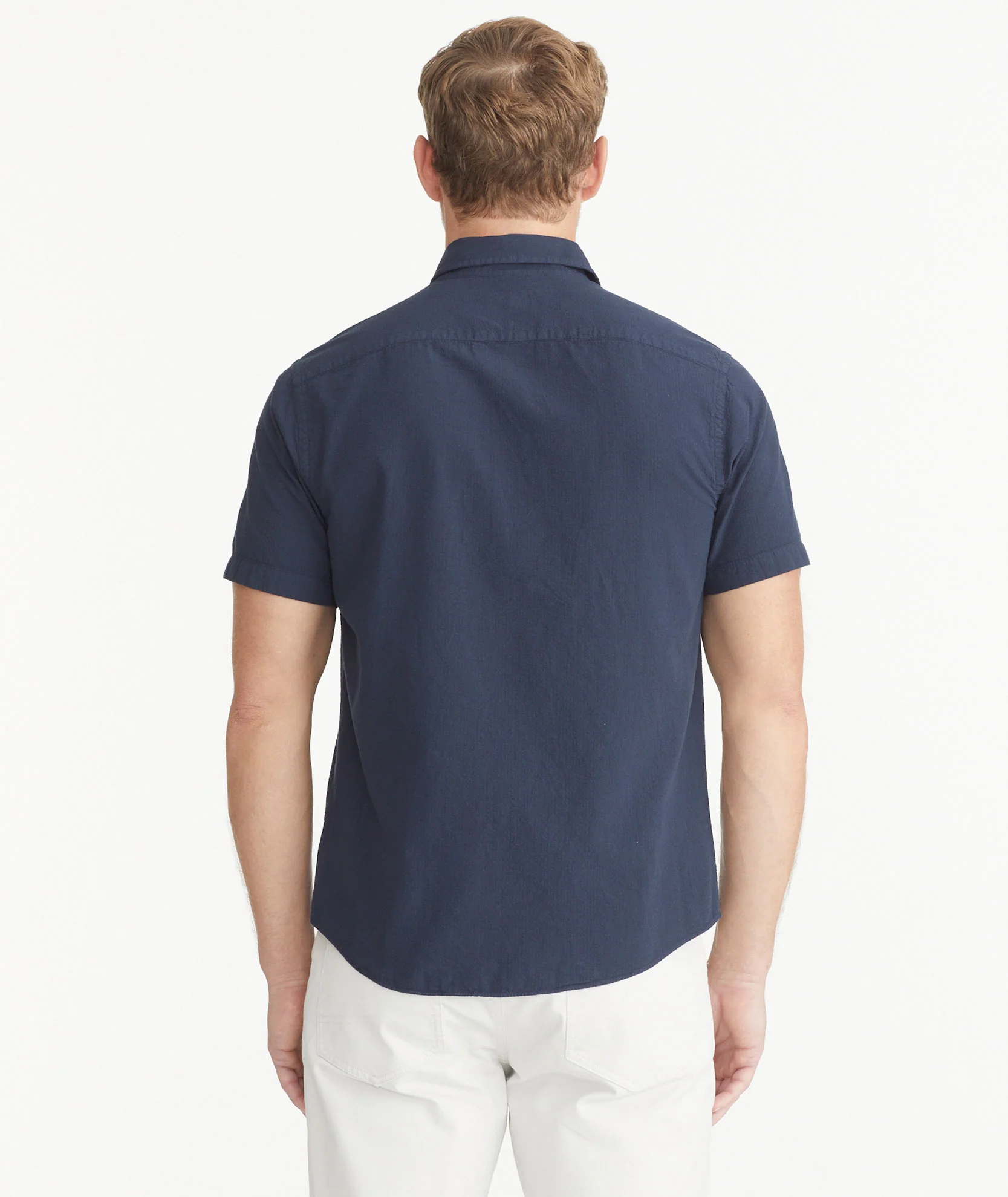 Cotton Seersucker Short-Sleeve Pavao Shirt - FINAL SALE - Image 5